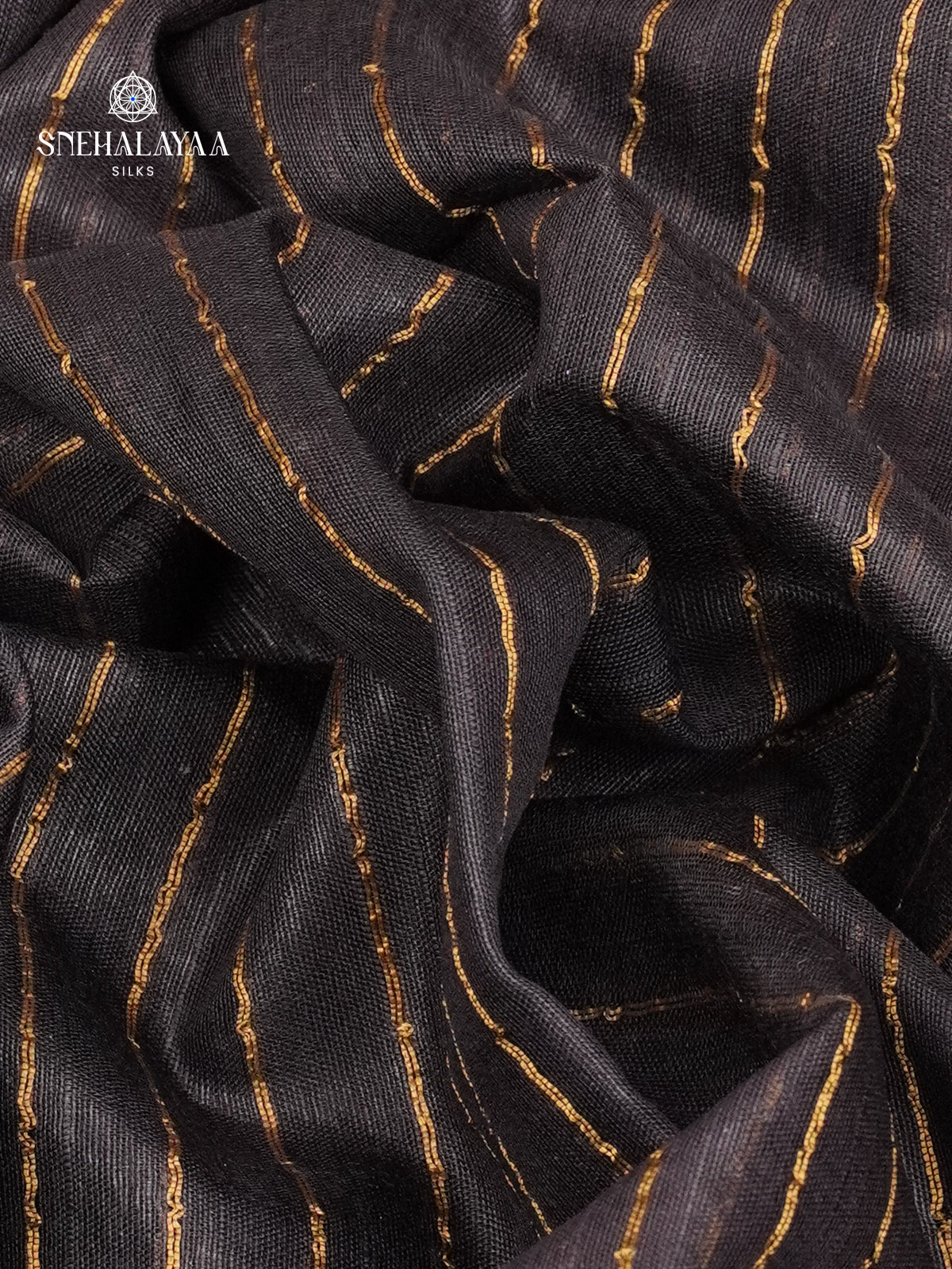 Black Bamboo Silk Saree