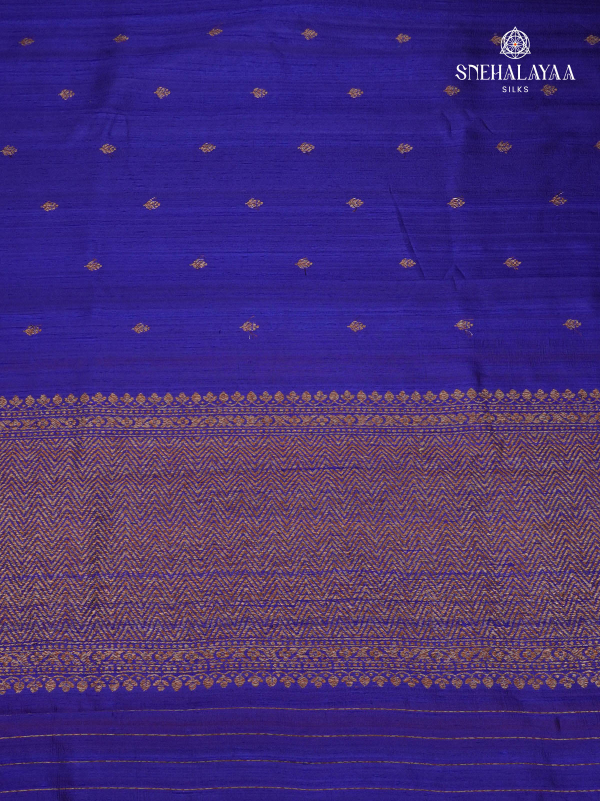 Royal Blue Banaras Raw Silk Saree