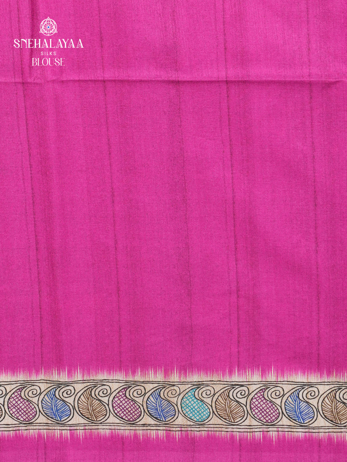Pink Madhubani Printed Saree