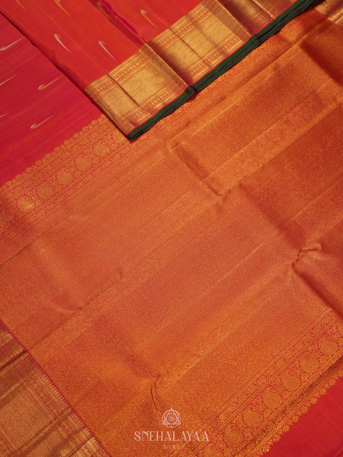 Orange Kanjivaram Silk Saree