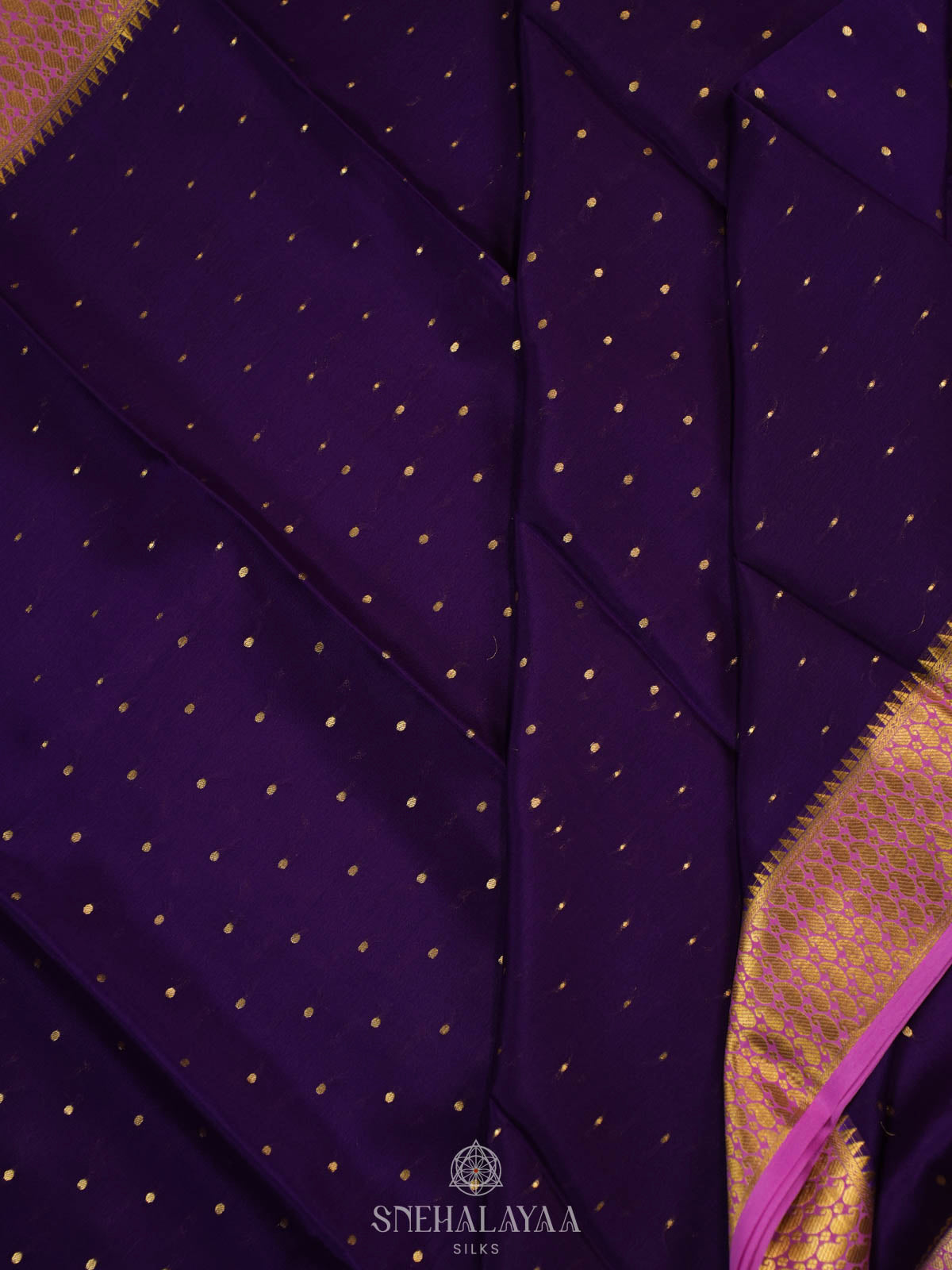 Purple Mysore Silk Saree