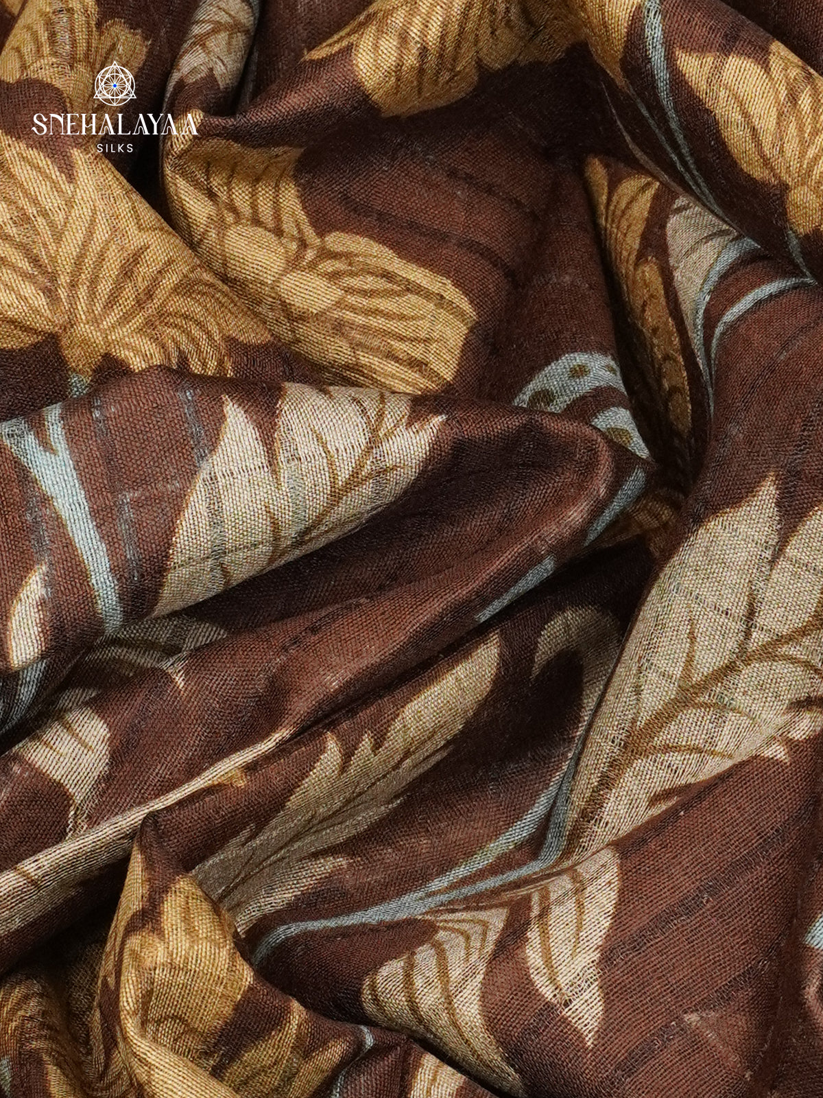 Brown Bamboo Silk Saree