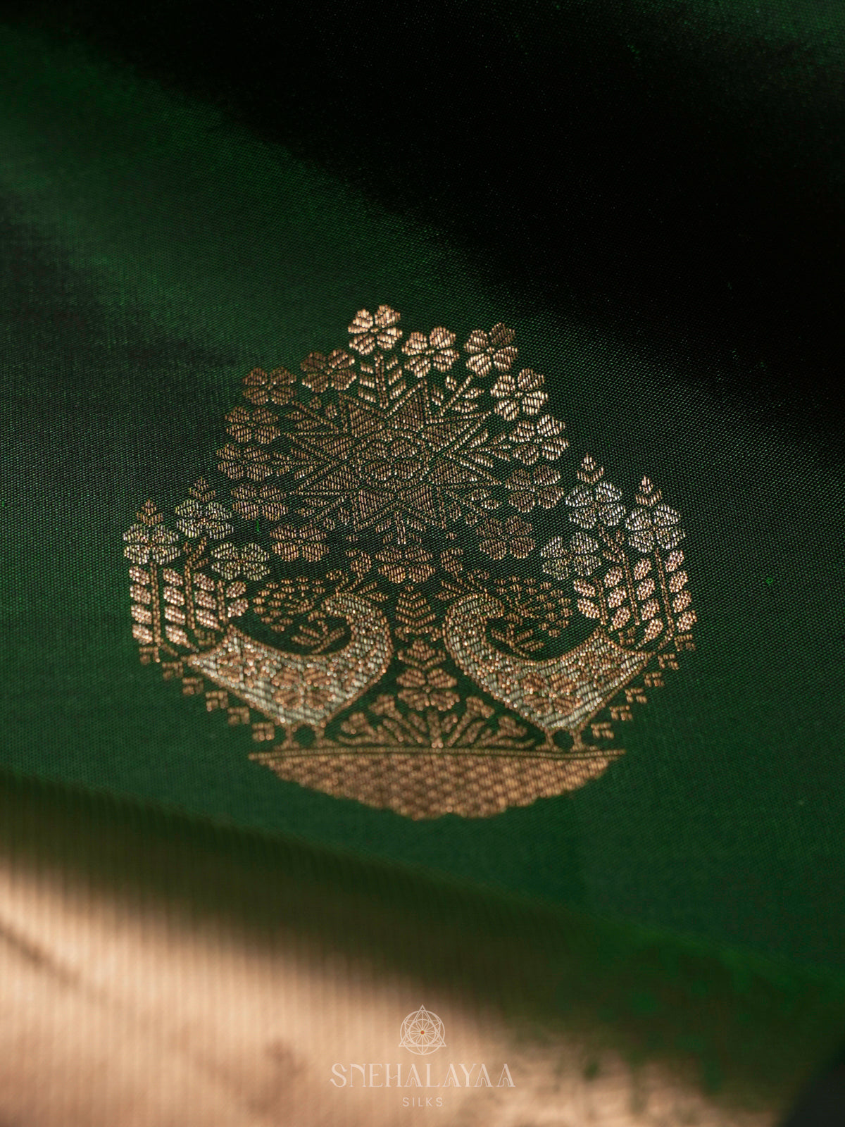 Emerald Green Kanjivaram Silk Saree