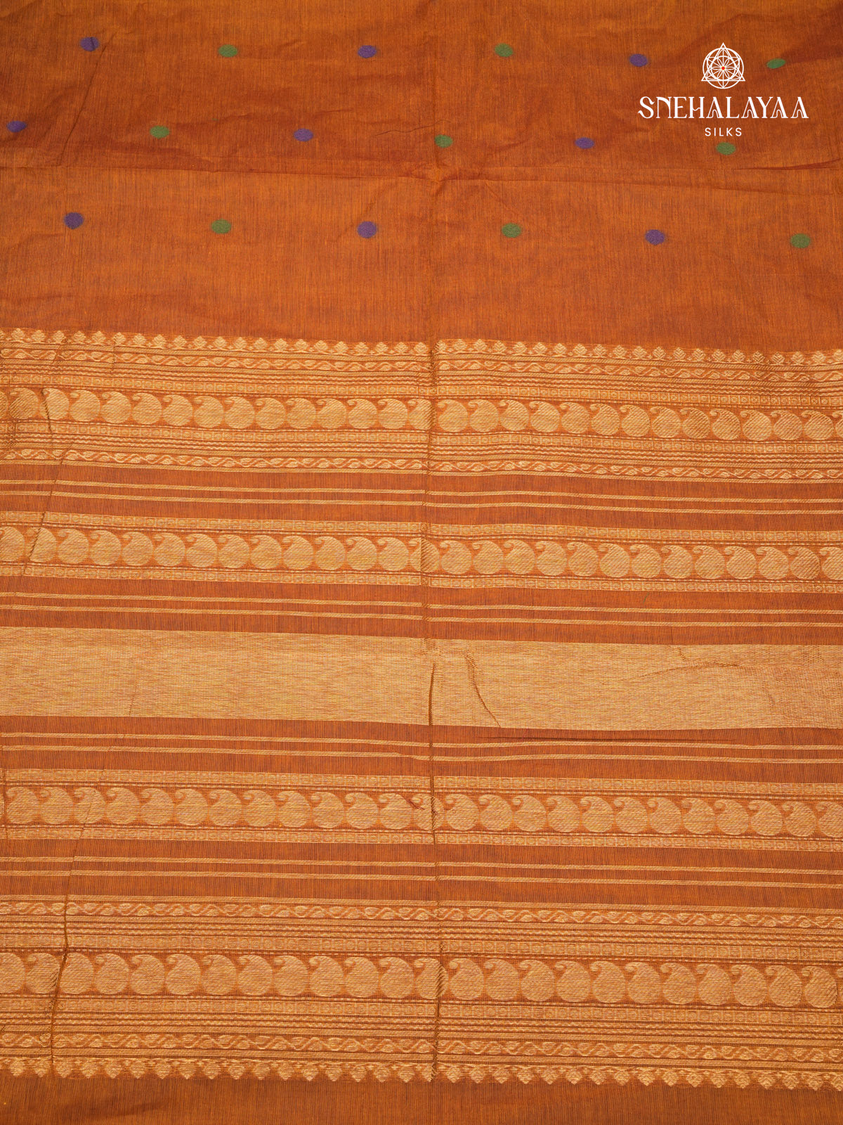 Orange Kanchi Cotton Saree