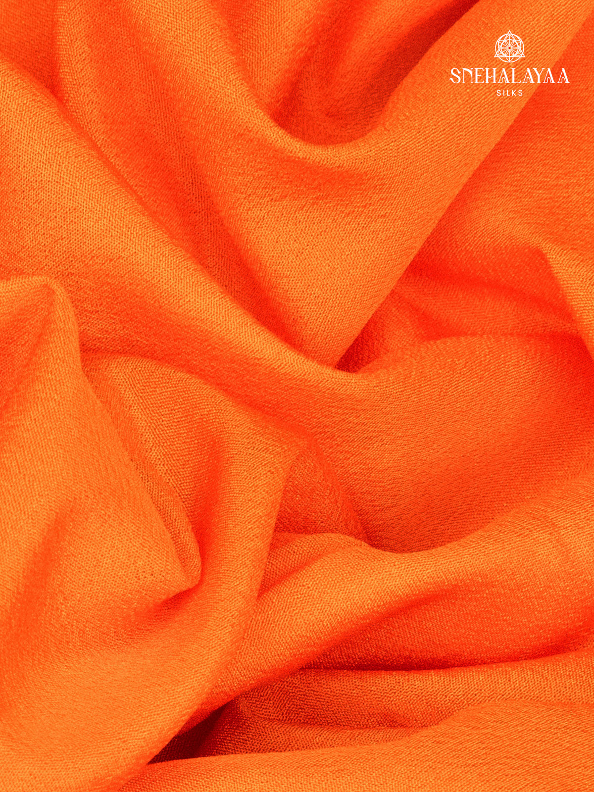 Orange Mysore Silk Saree