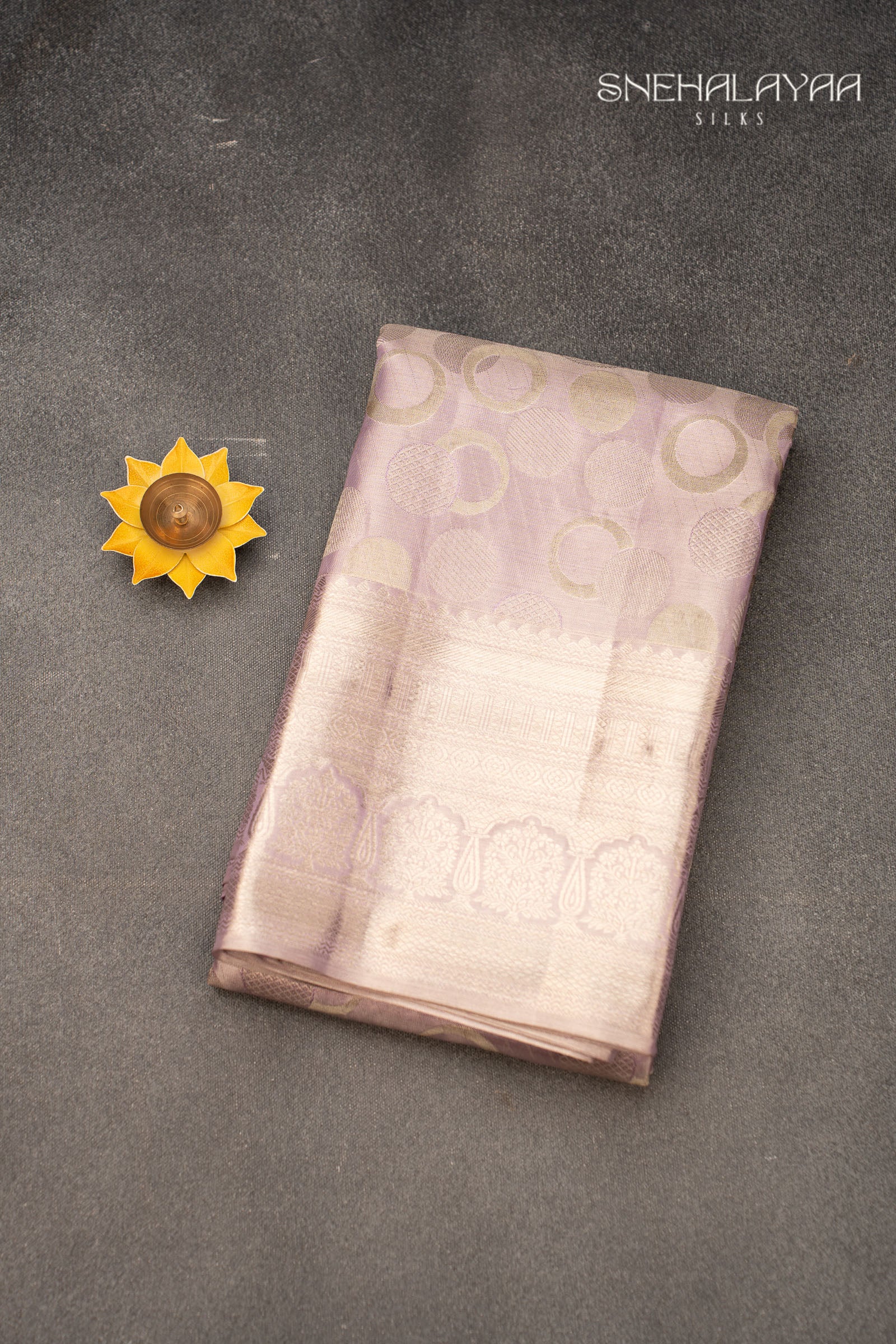 Lavender Kancheevaram Silk Saree