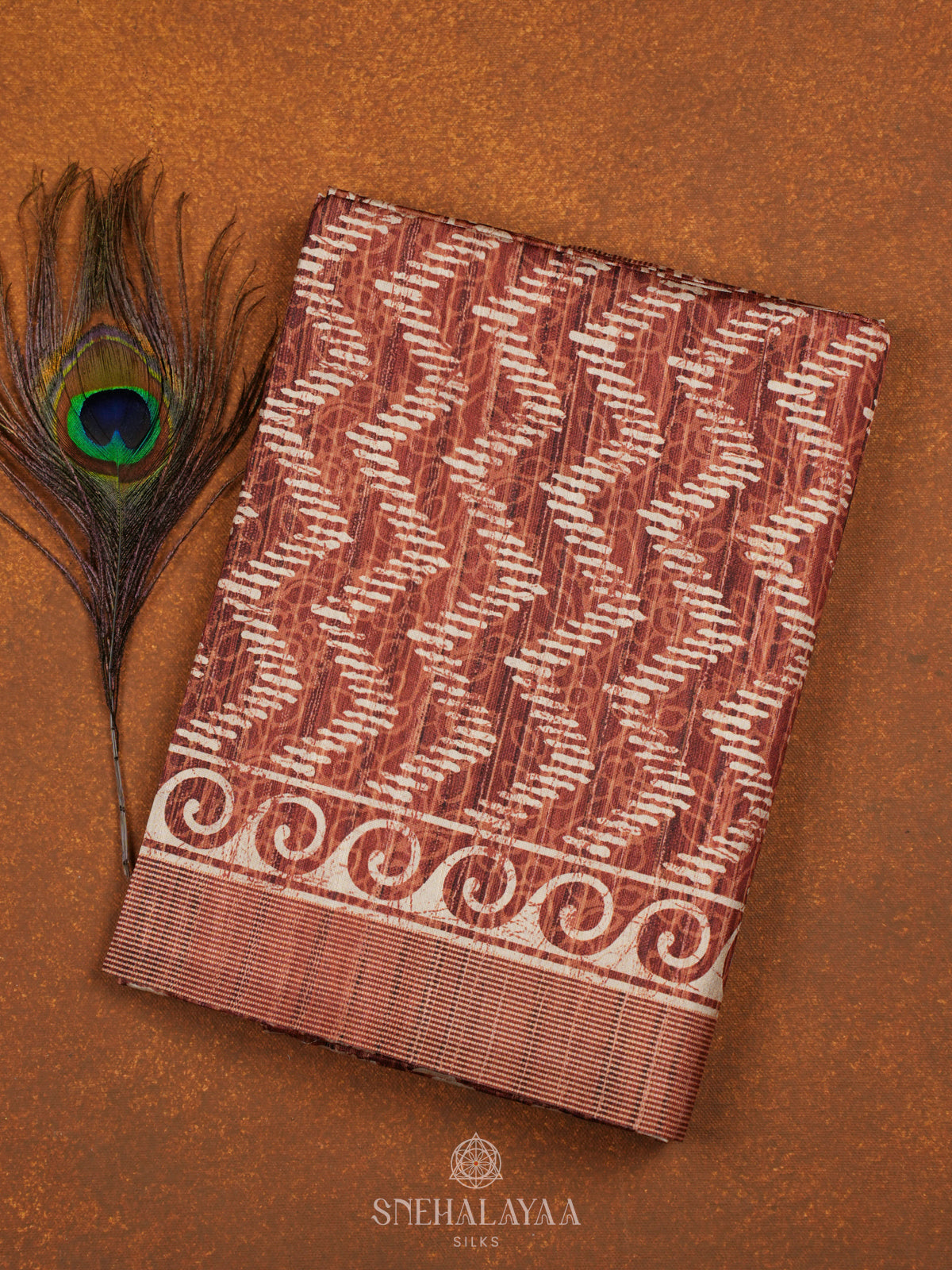 Brown Tussar Saree