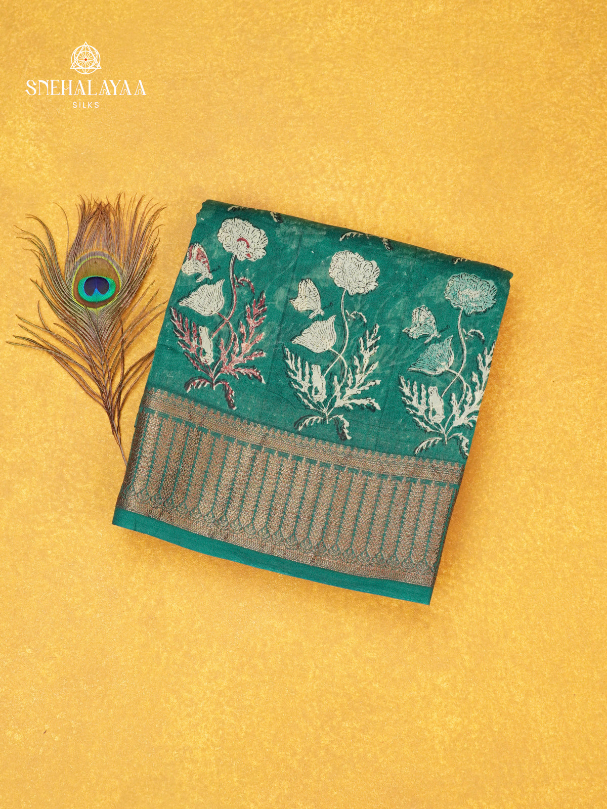 Green Chanderi Saree