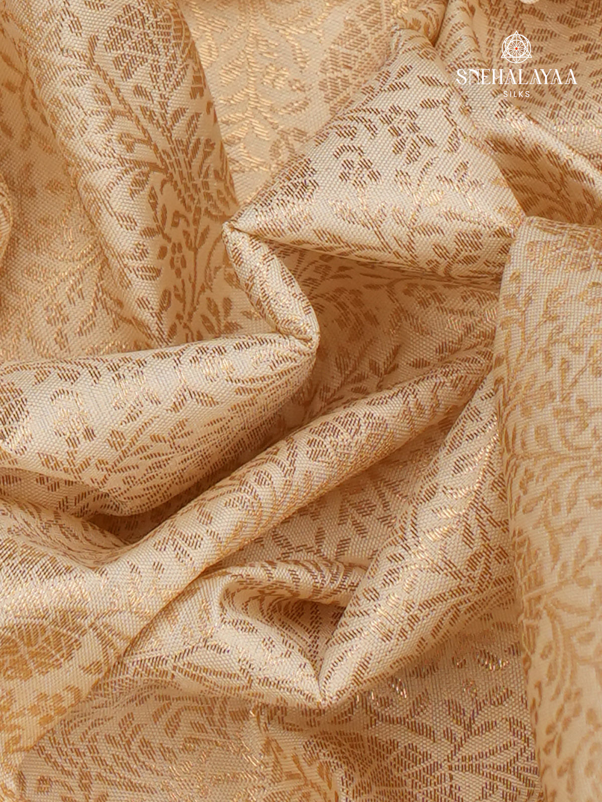 Cream Art Silk Saree