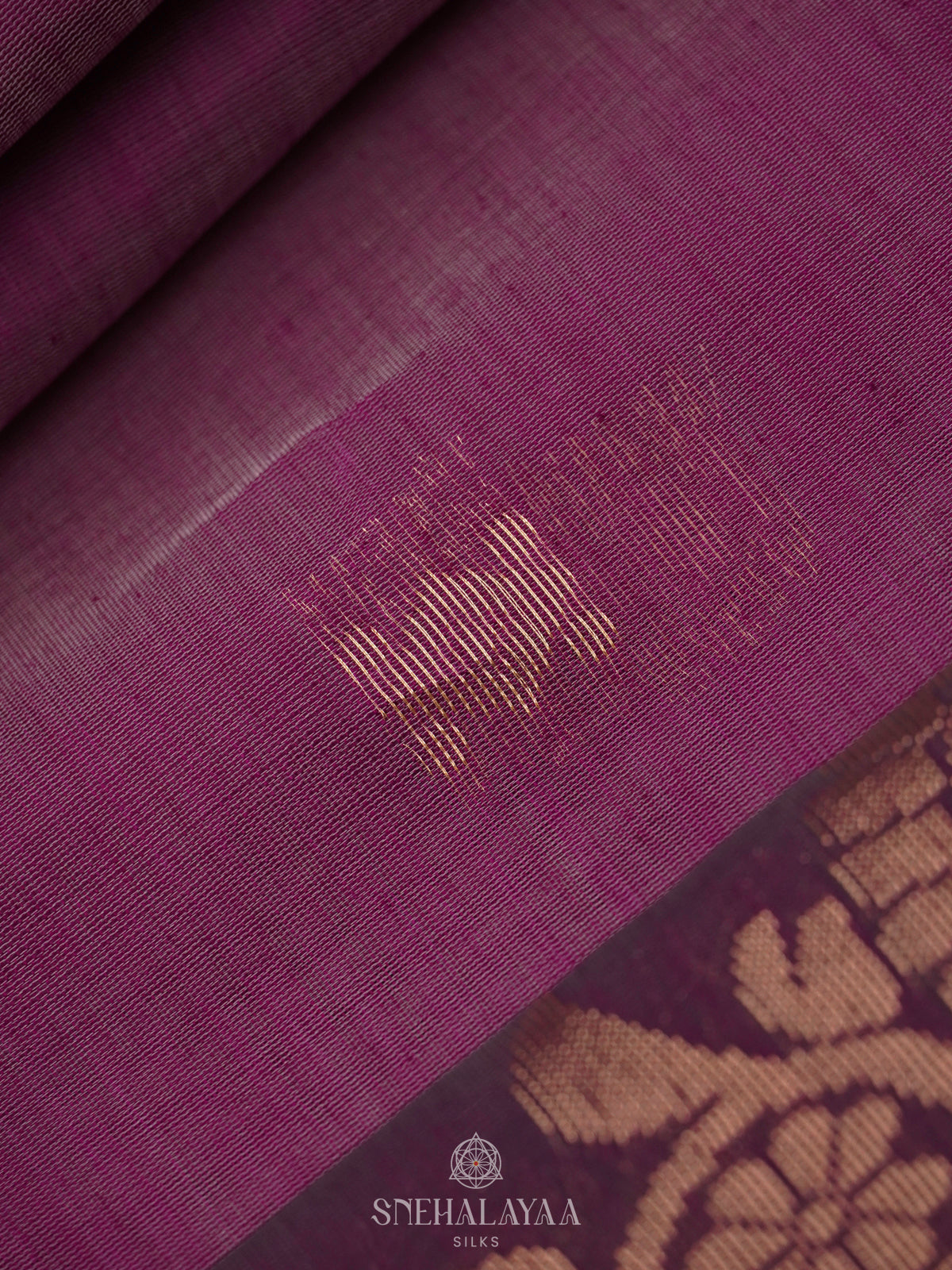 Purple Kanchi Silk Cotton Saree