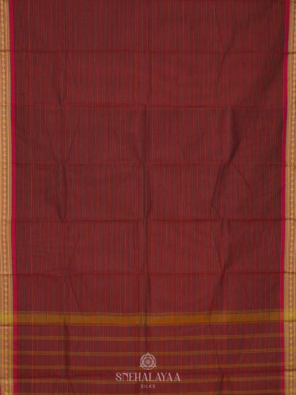 Maroon Chettinad Cotton Saree