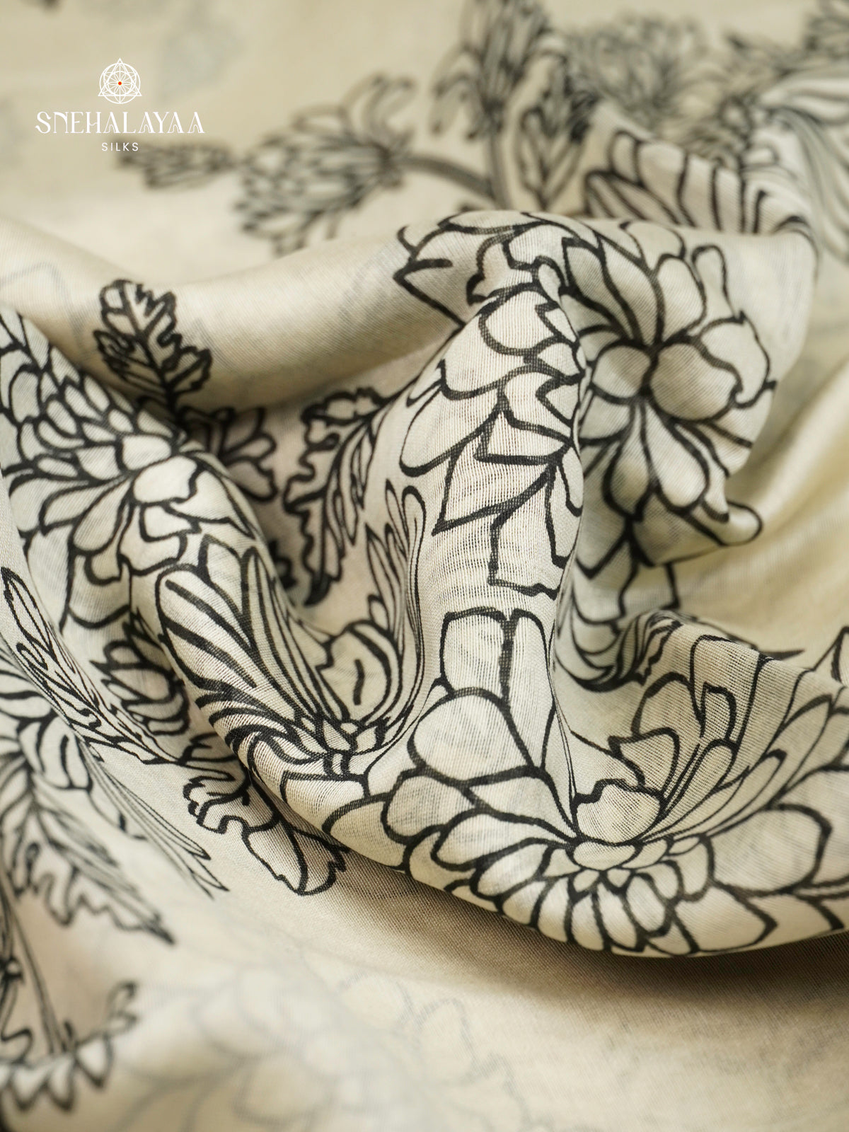 Off White Chanderi Saree