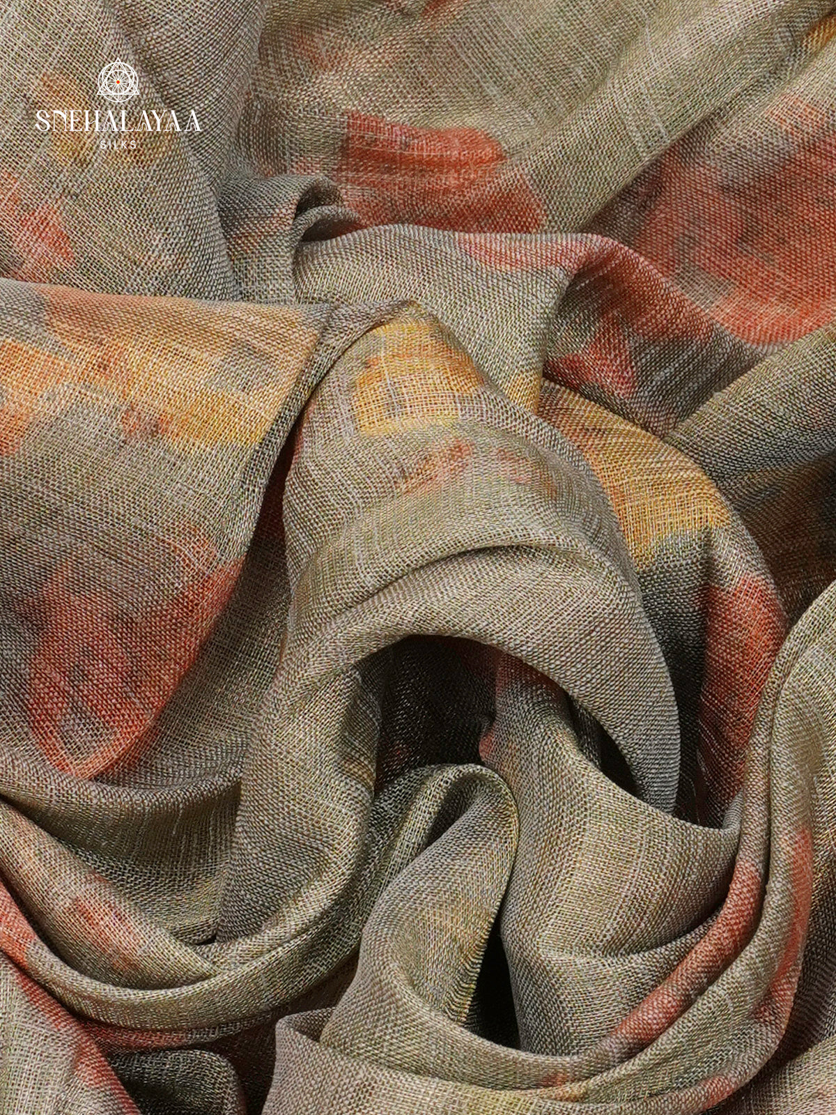 Grey Linen Tissue Saree