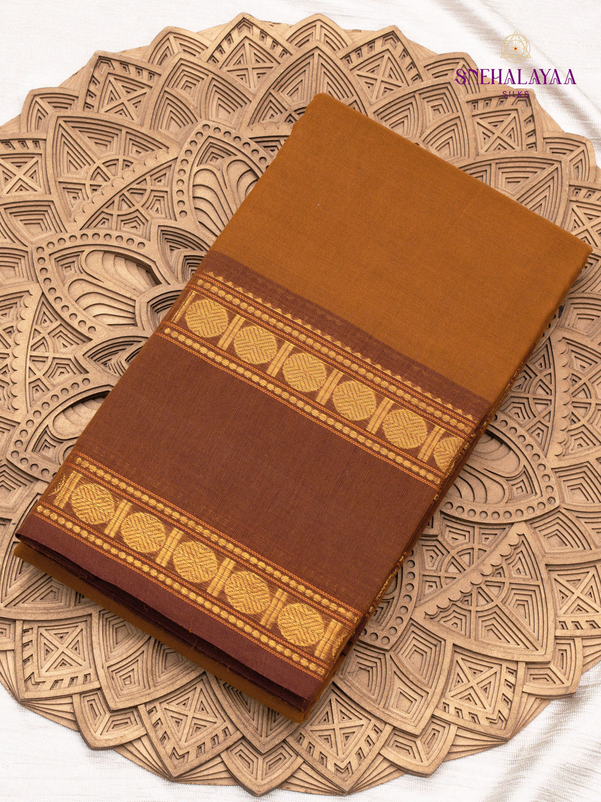Brown Kanchi Cotton Saree