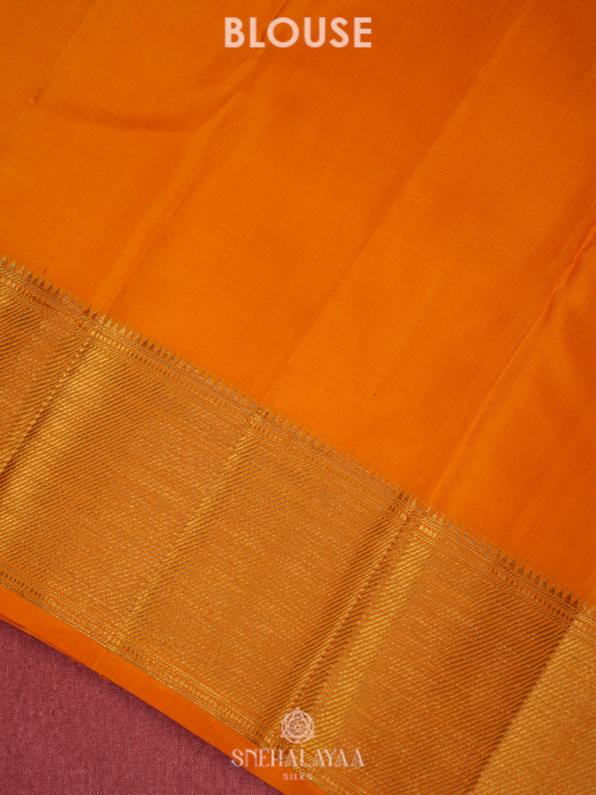 Orange Kanjivaram Silk Saree