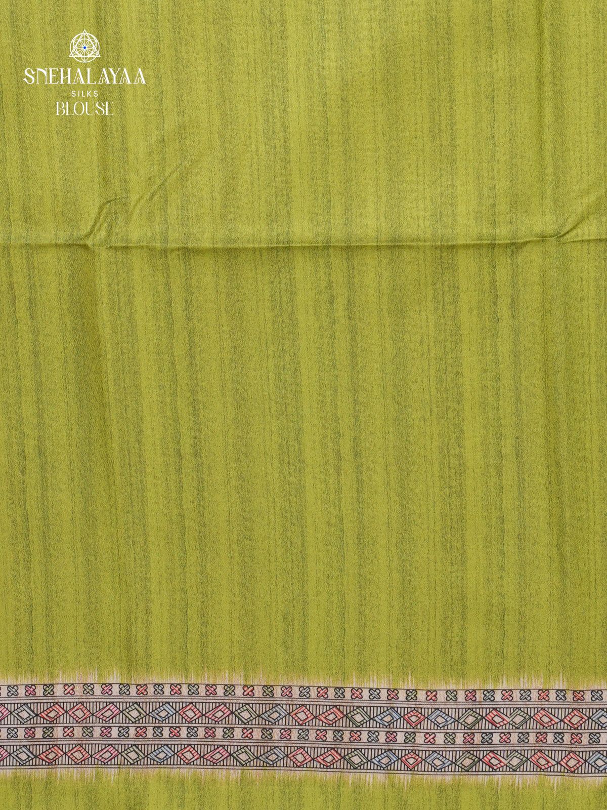 Pistachio Green Madhubani Printed Saree