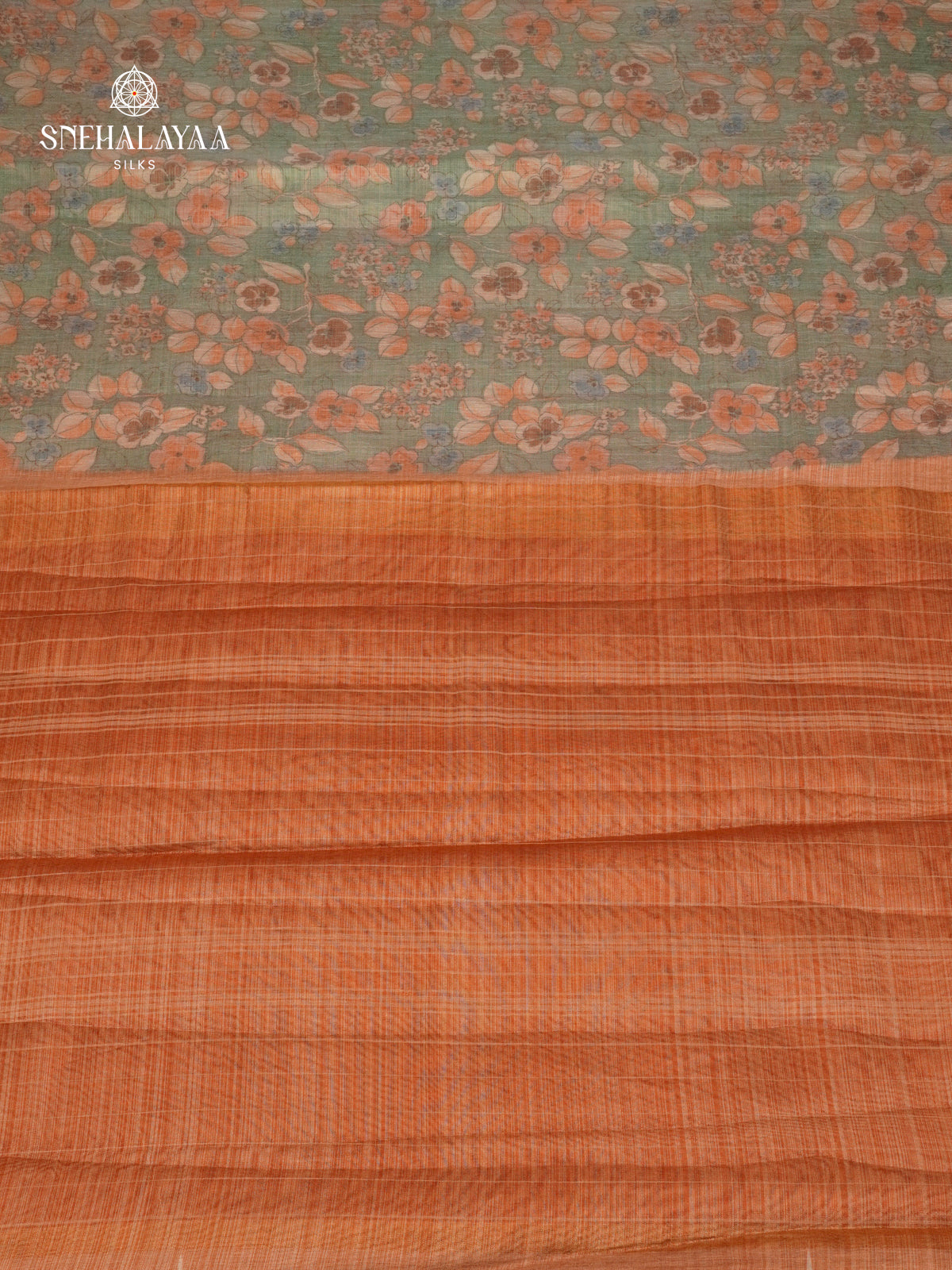 Sage Green Linen Tissue Saree