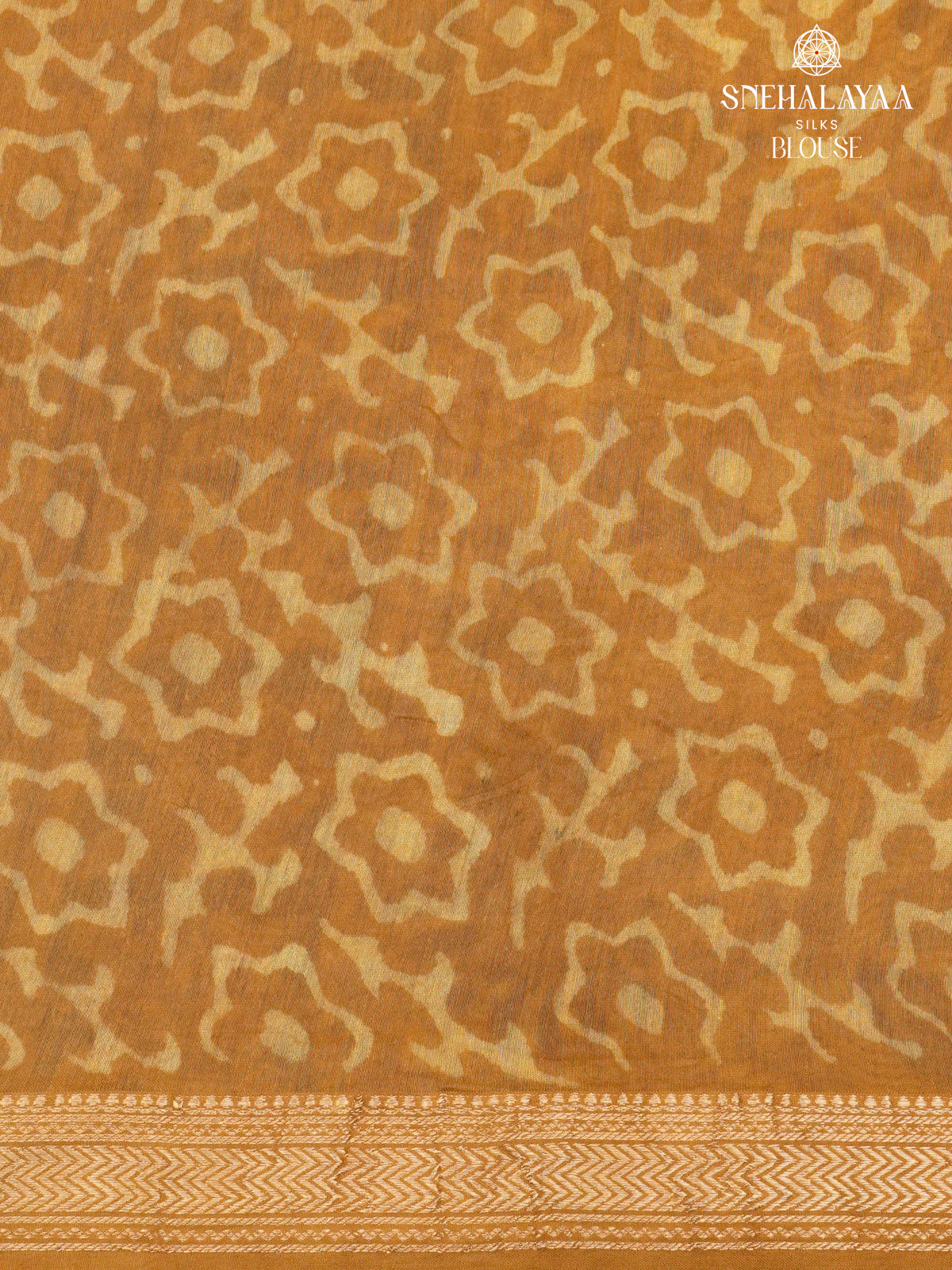 Mustard Yellow Chanderi Saree