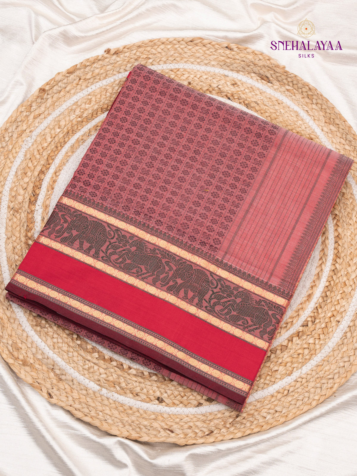 Light Pink Kanchi Cotton Saree