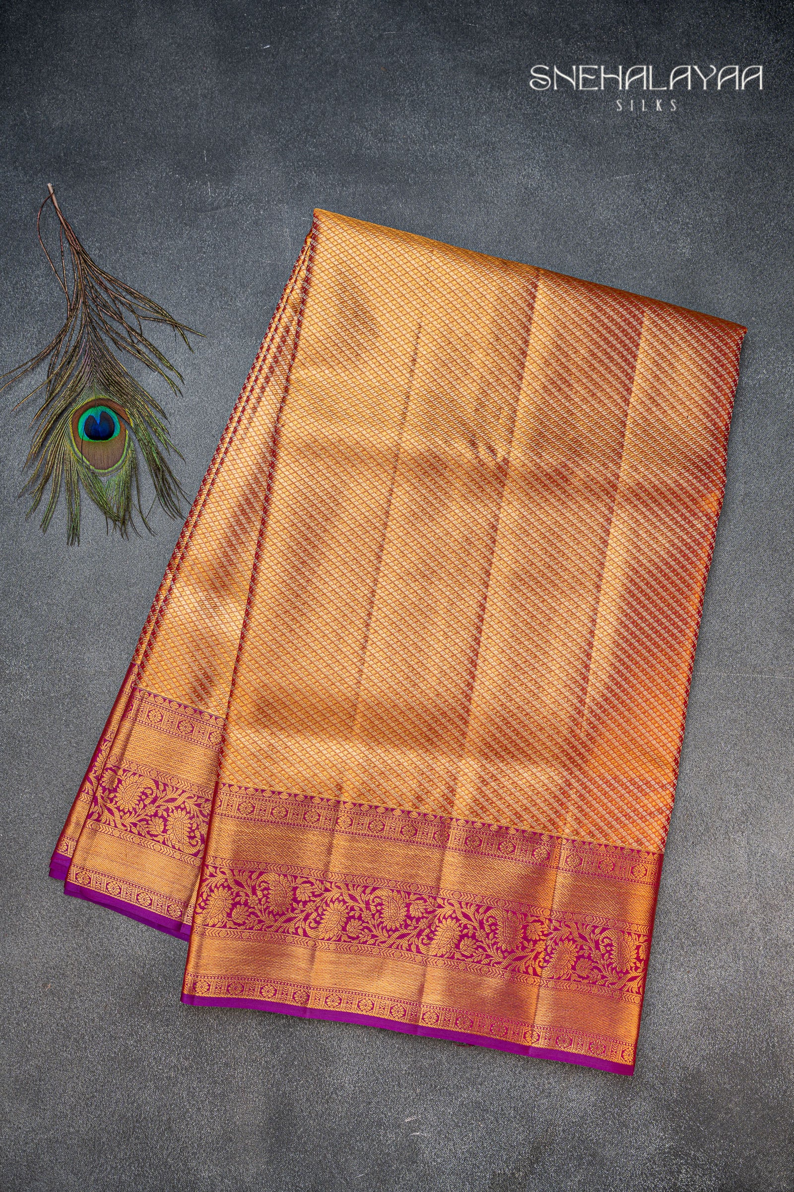 Gold Kancheevaram Silk Saree