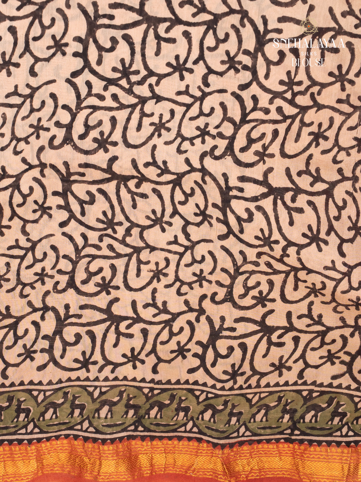 Peach Chanderi Saree