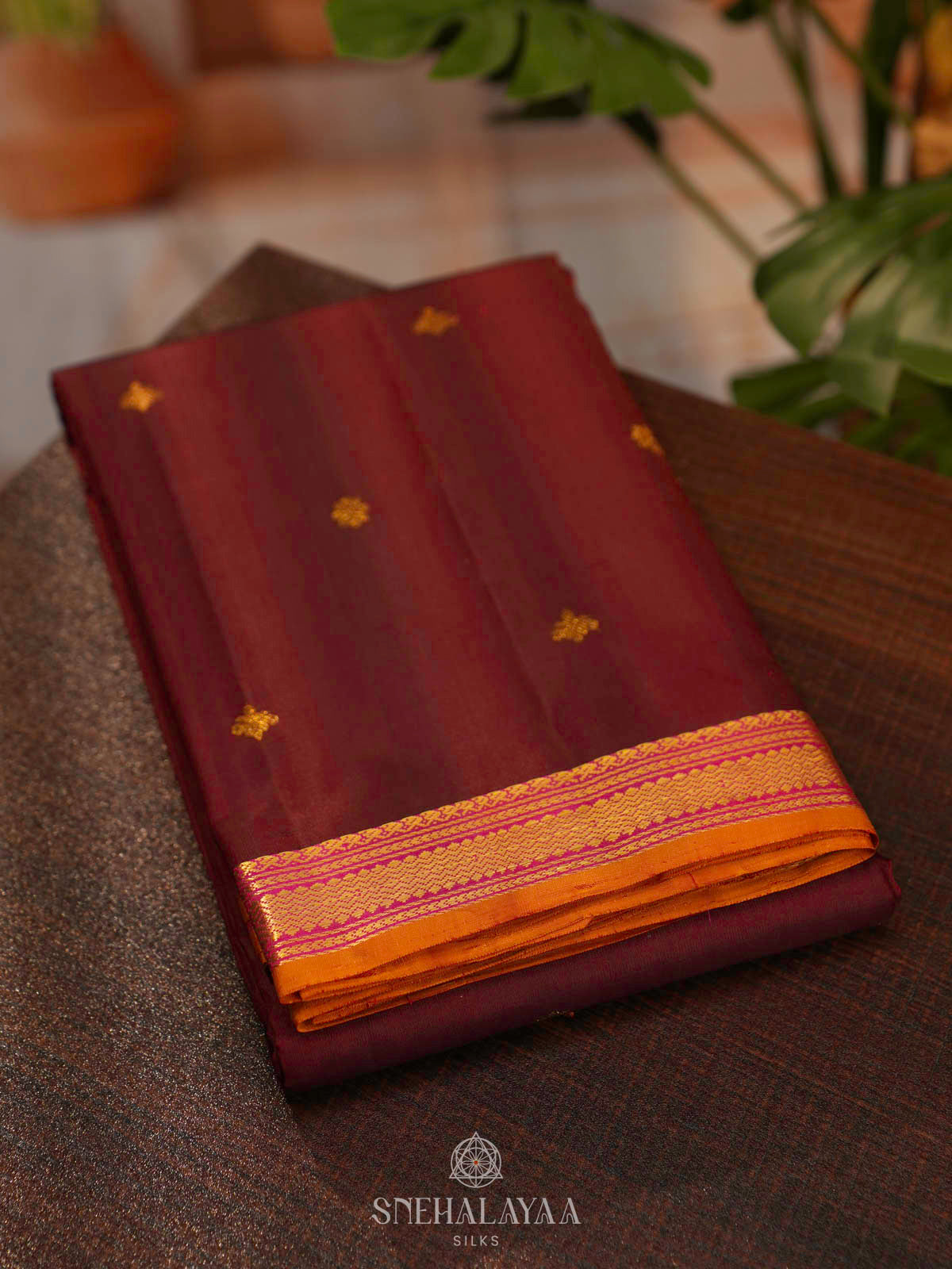 Maroon Kanjivaram Silk Saree