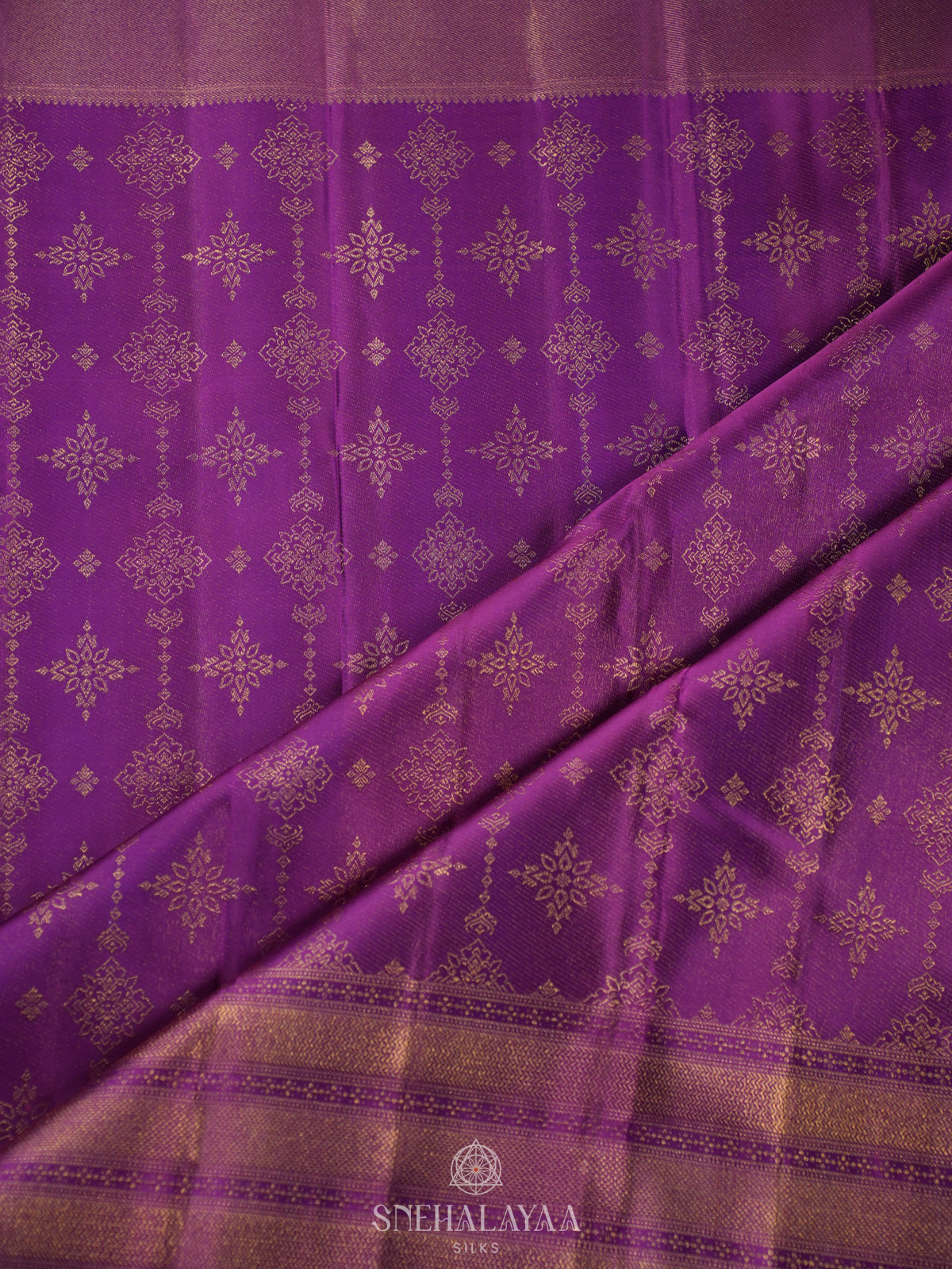 Purple Kanjivaram Silk Saree