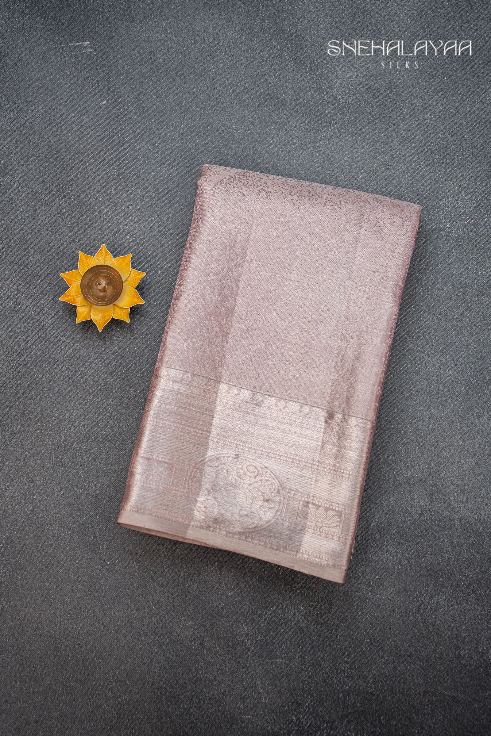 Blush Pink Kancheevaram Silk Saree