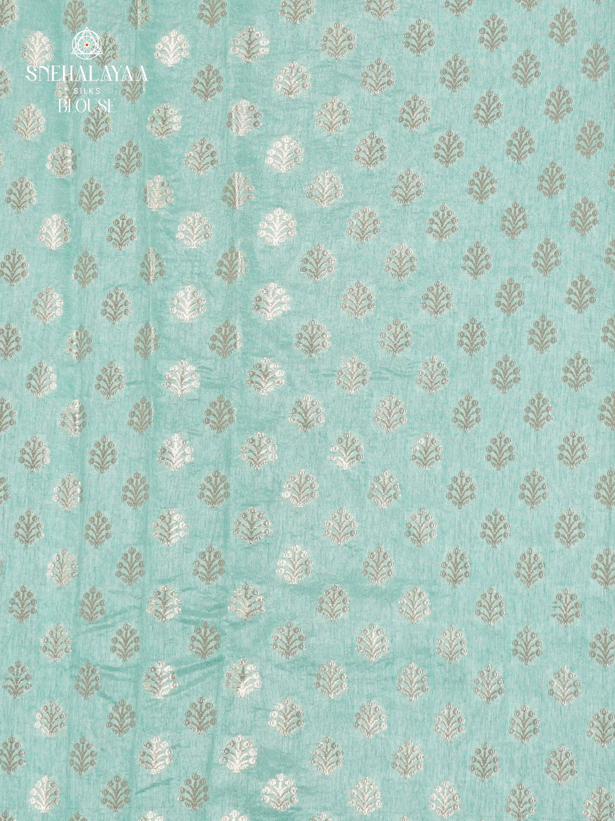 Ice Blue Banaras Dupion Silk Saree