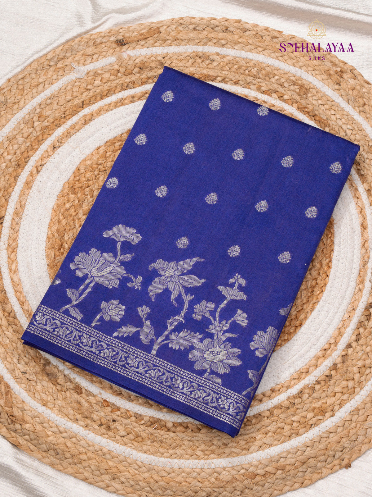 Blue Banaras Dupion Saree