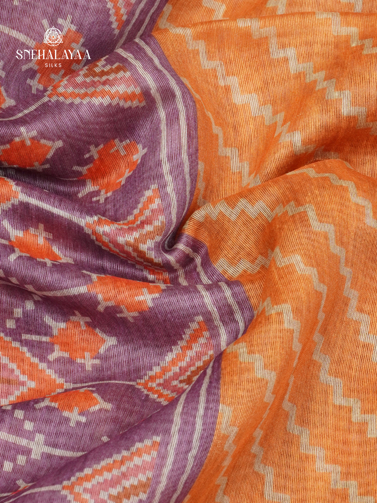 Rust Orange Jute Saree