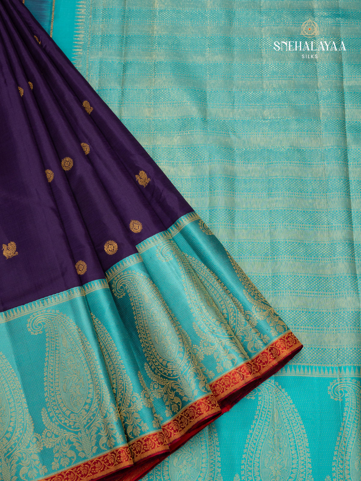 Violet Korvai Kanjivaram Silk Saree