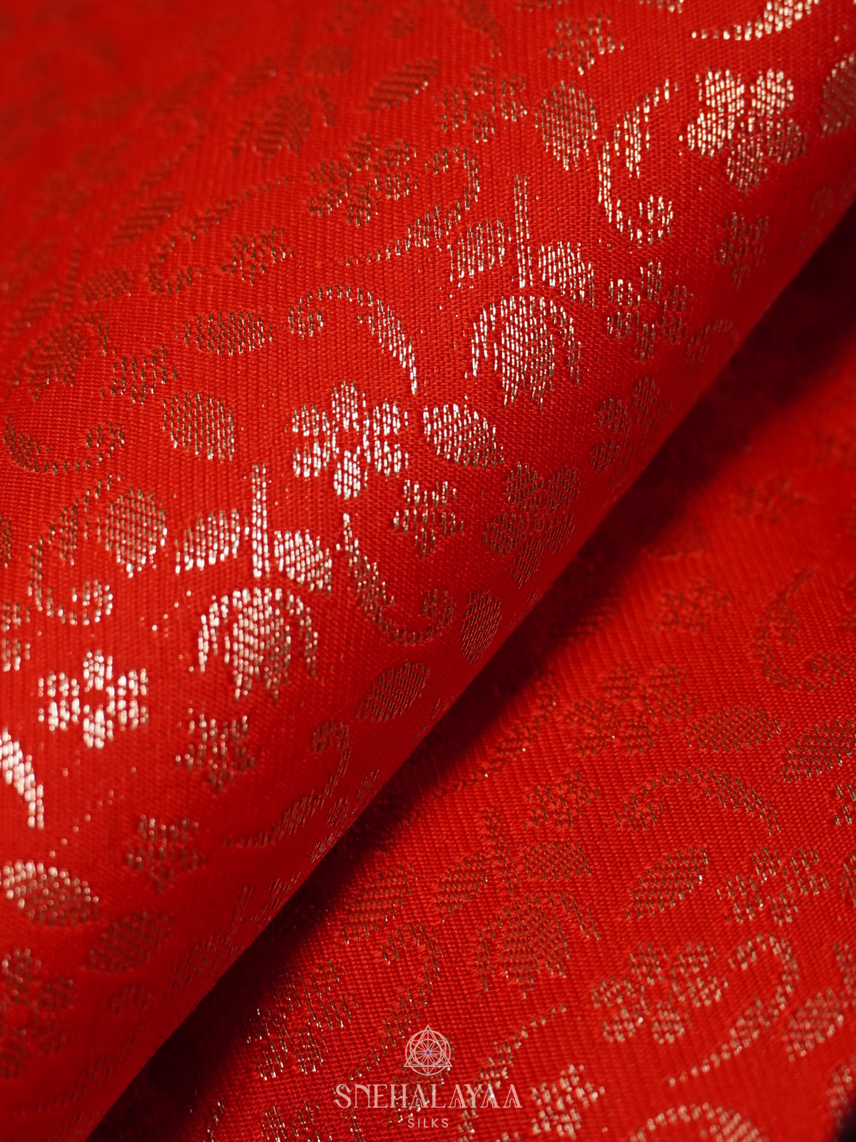 Rust Orange Art Silk Saree