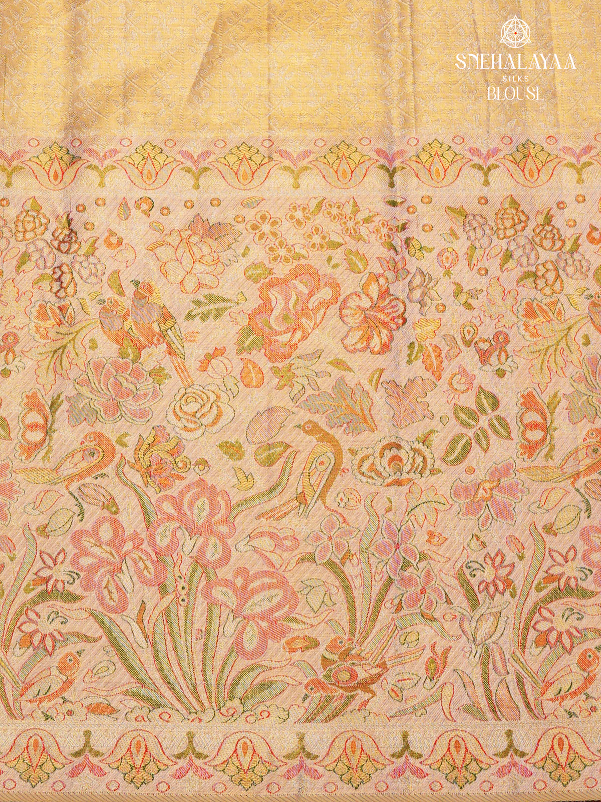 Red Kanjviaram Tissue Silk Saree