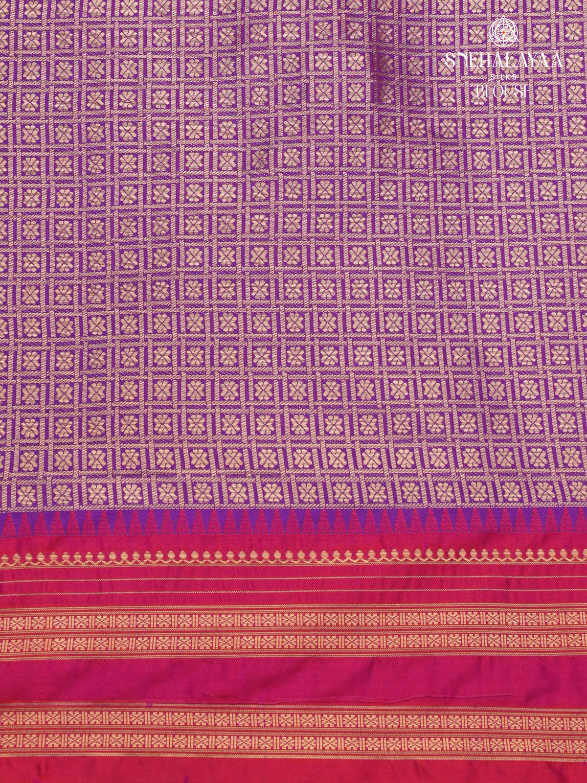 Violet Banaras Paithani Saree