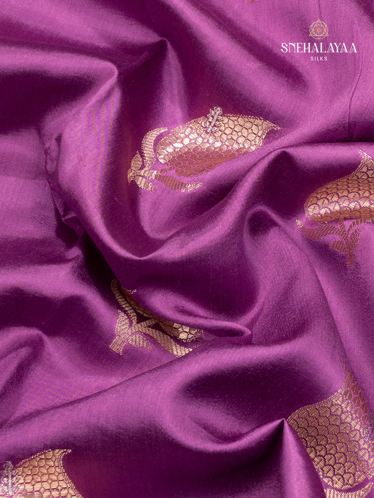 Lilac Purple Banaras Dupion Saree
