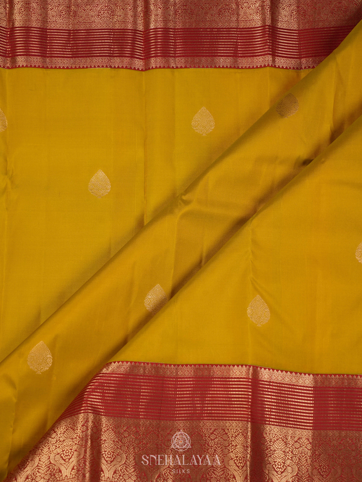 Yellow Kanjivaram Silk Saree