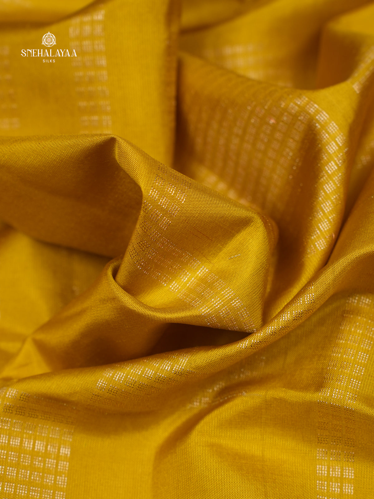 Yellow Borderless Kanjivaram Soft Silk Saree