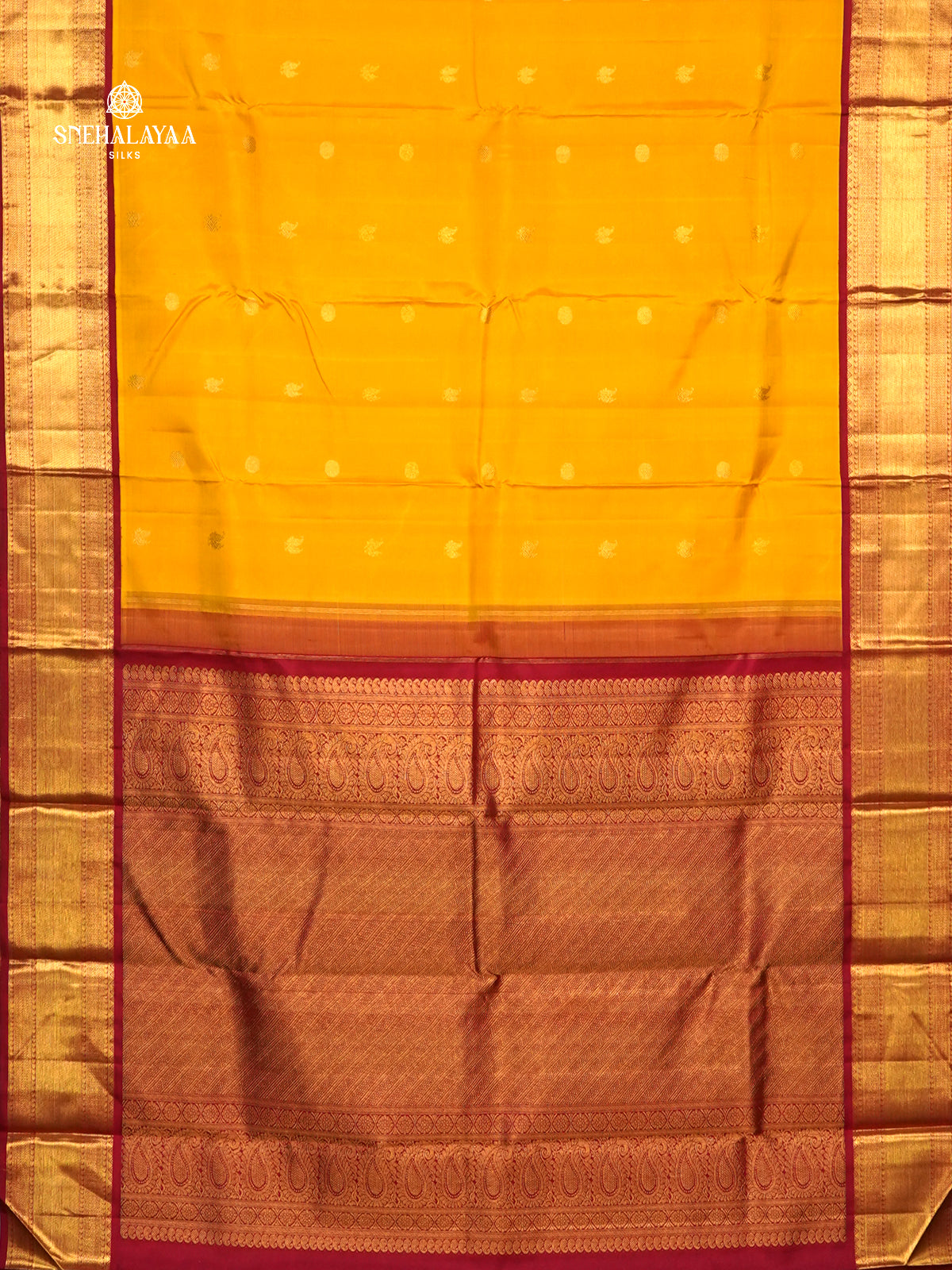Mango Yellow Kanjivaram Silk Saree
