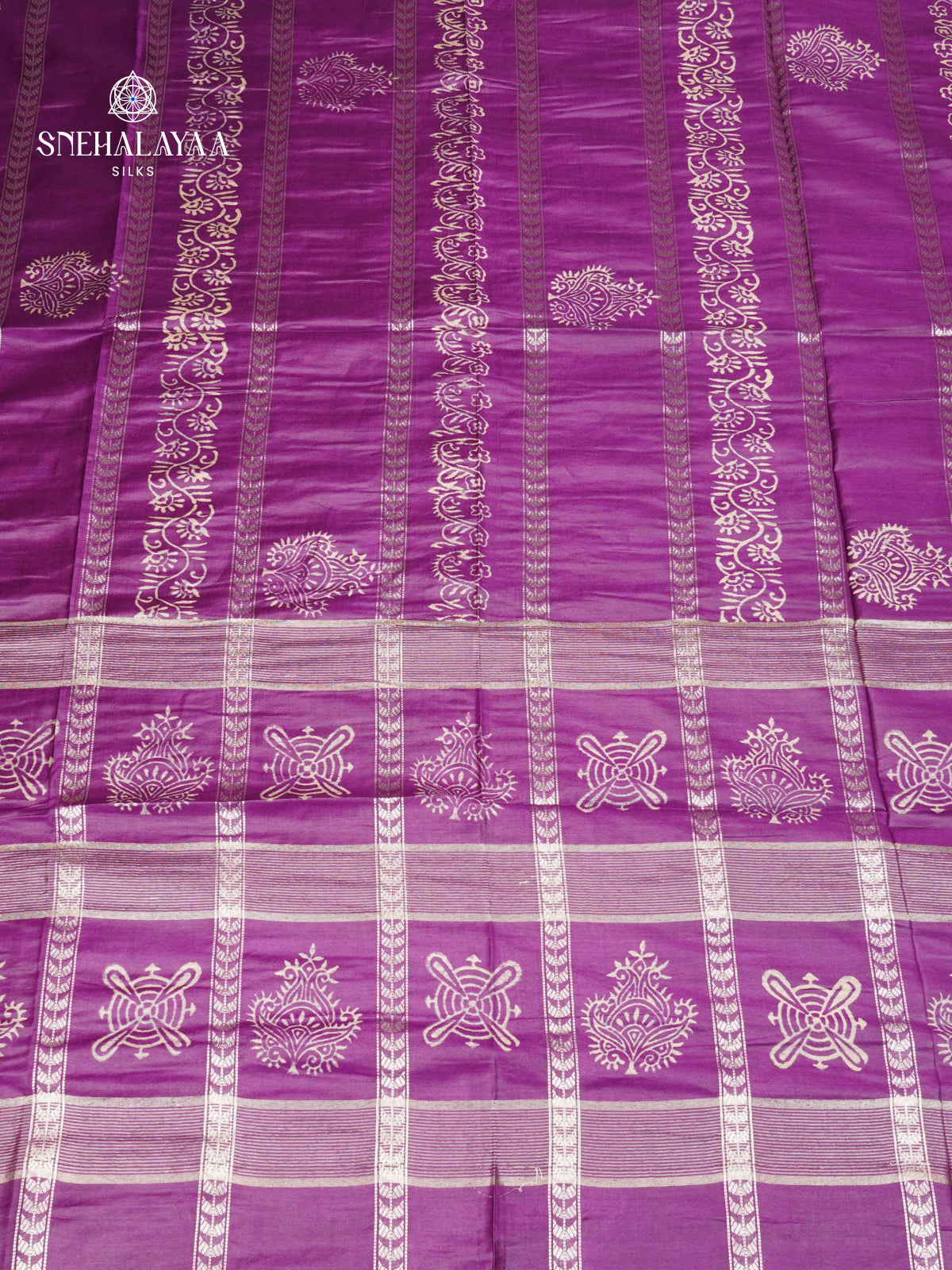 Purple Bamboo Silk Saree