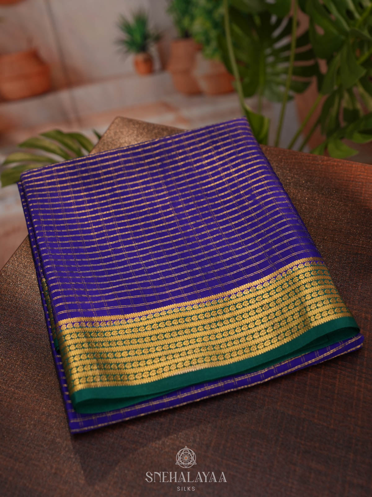 Roayl Blue Mysore Silk Saree