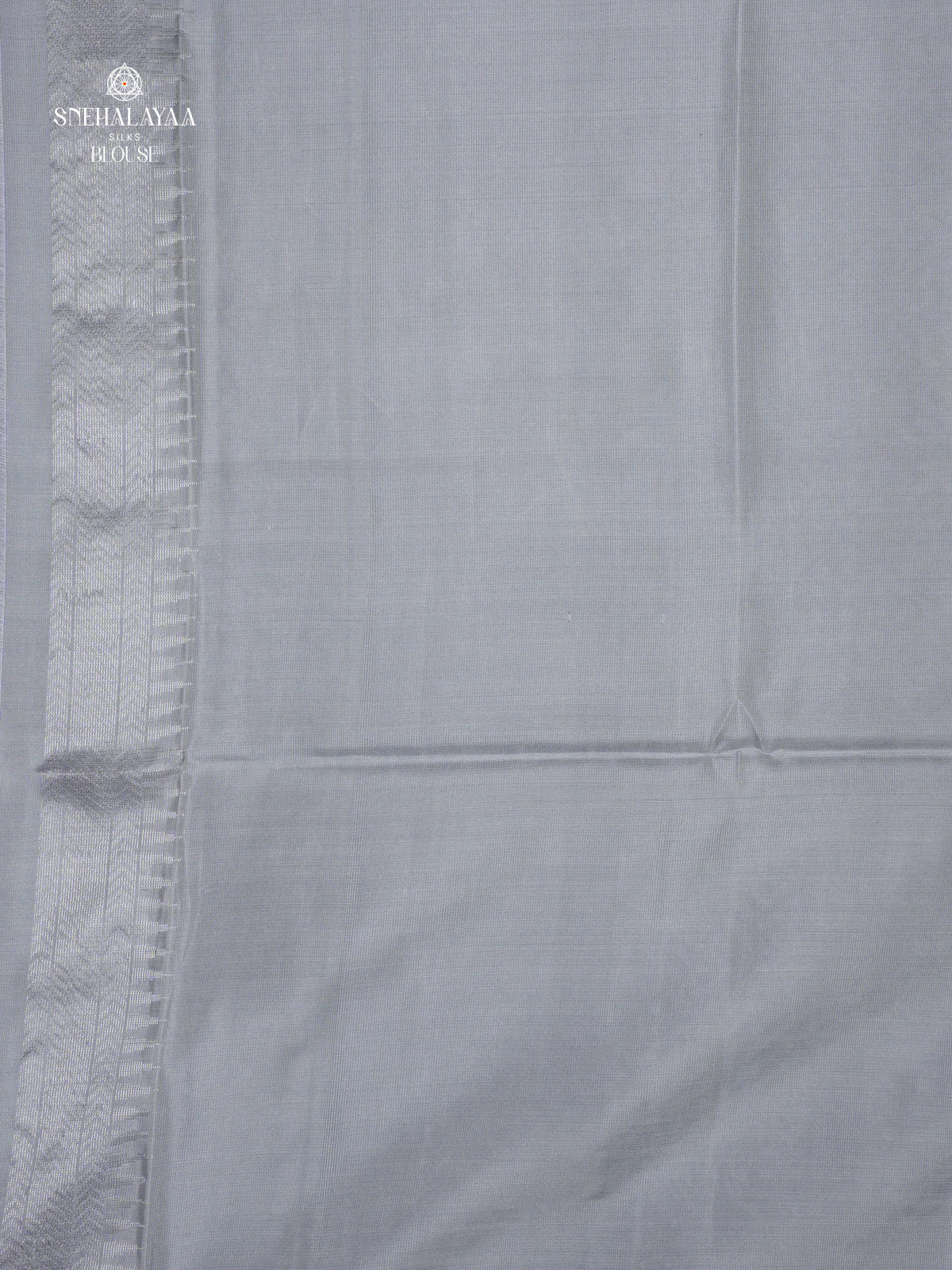 Grey Borderless Kanjivaram Soft Silk Saree