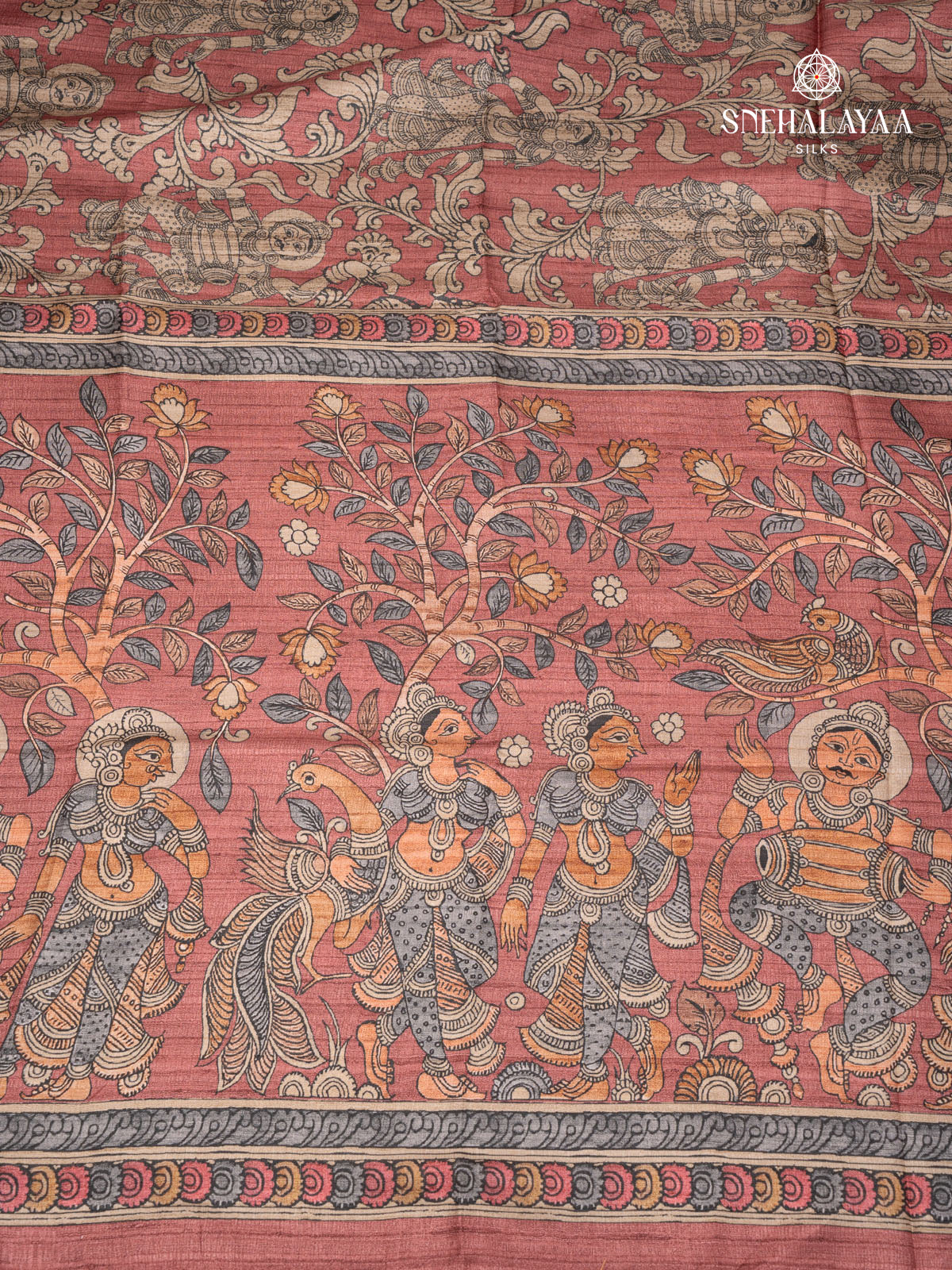 Dusty Pink Tussar Saree