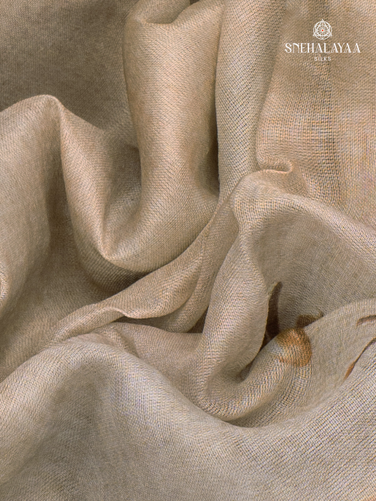 Cream Dola Silk Saree