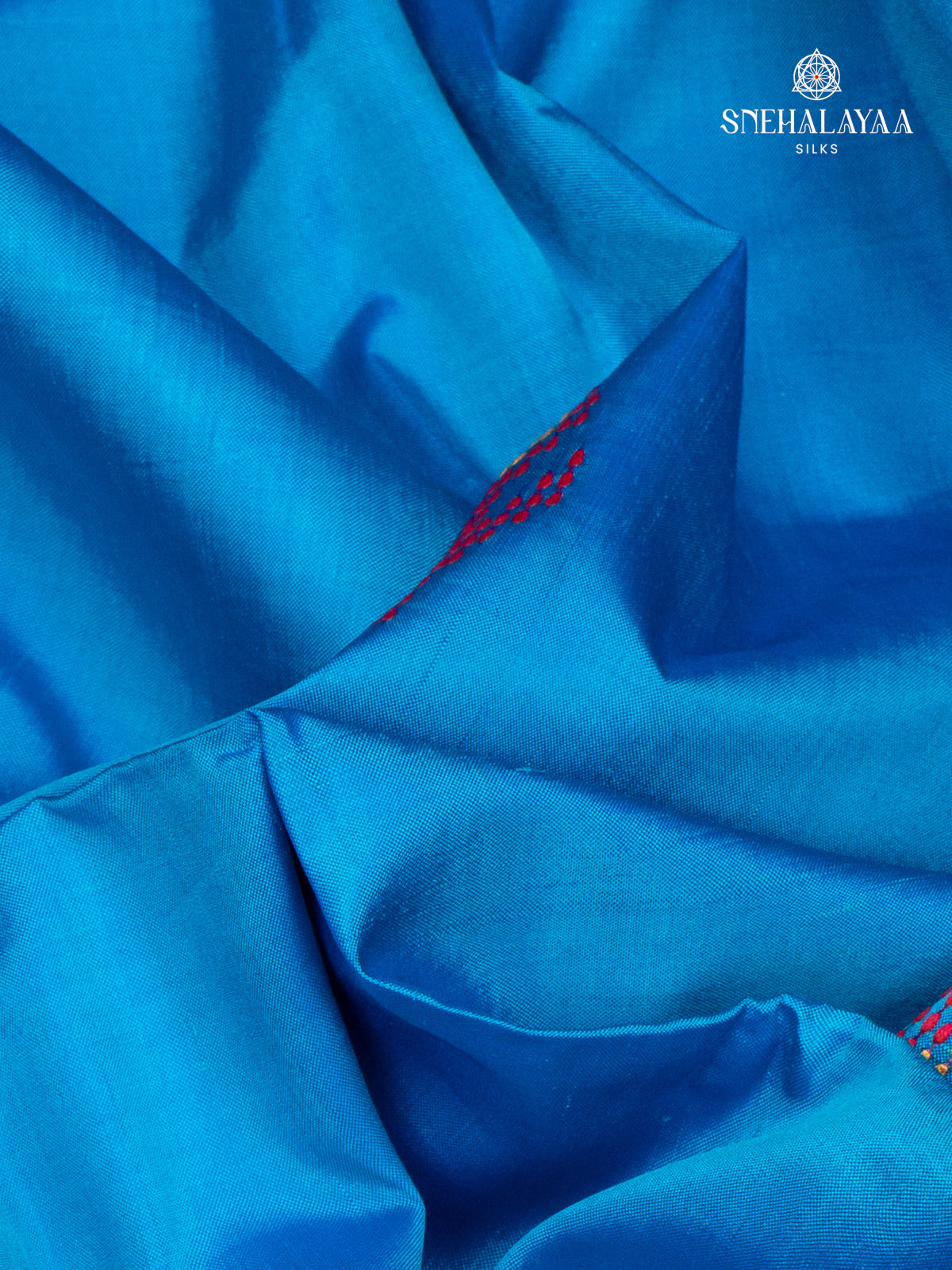 Blue Katan Silk Saree