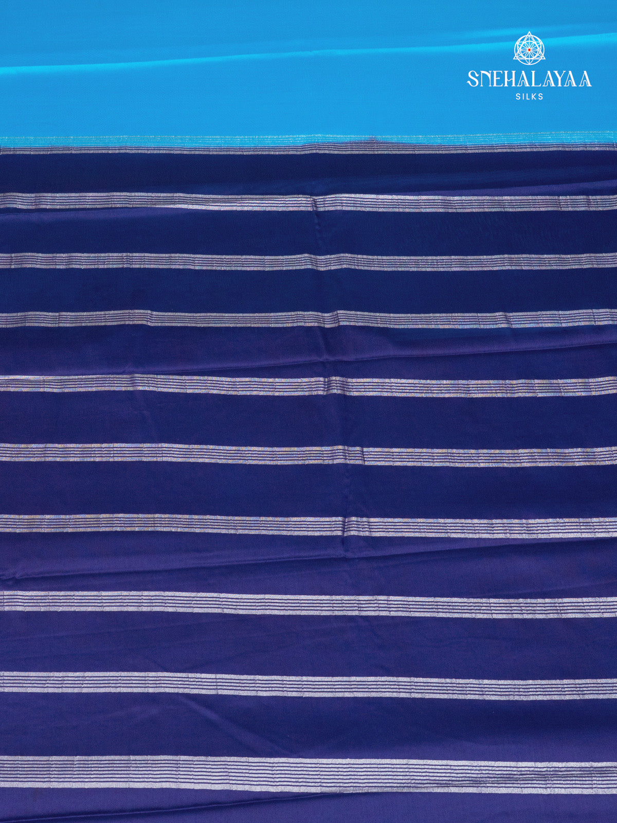 Sea Blue Mysore Silk Saree