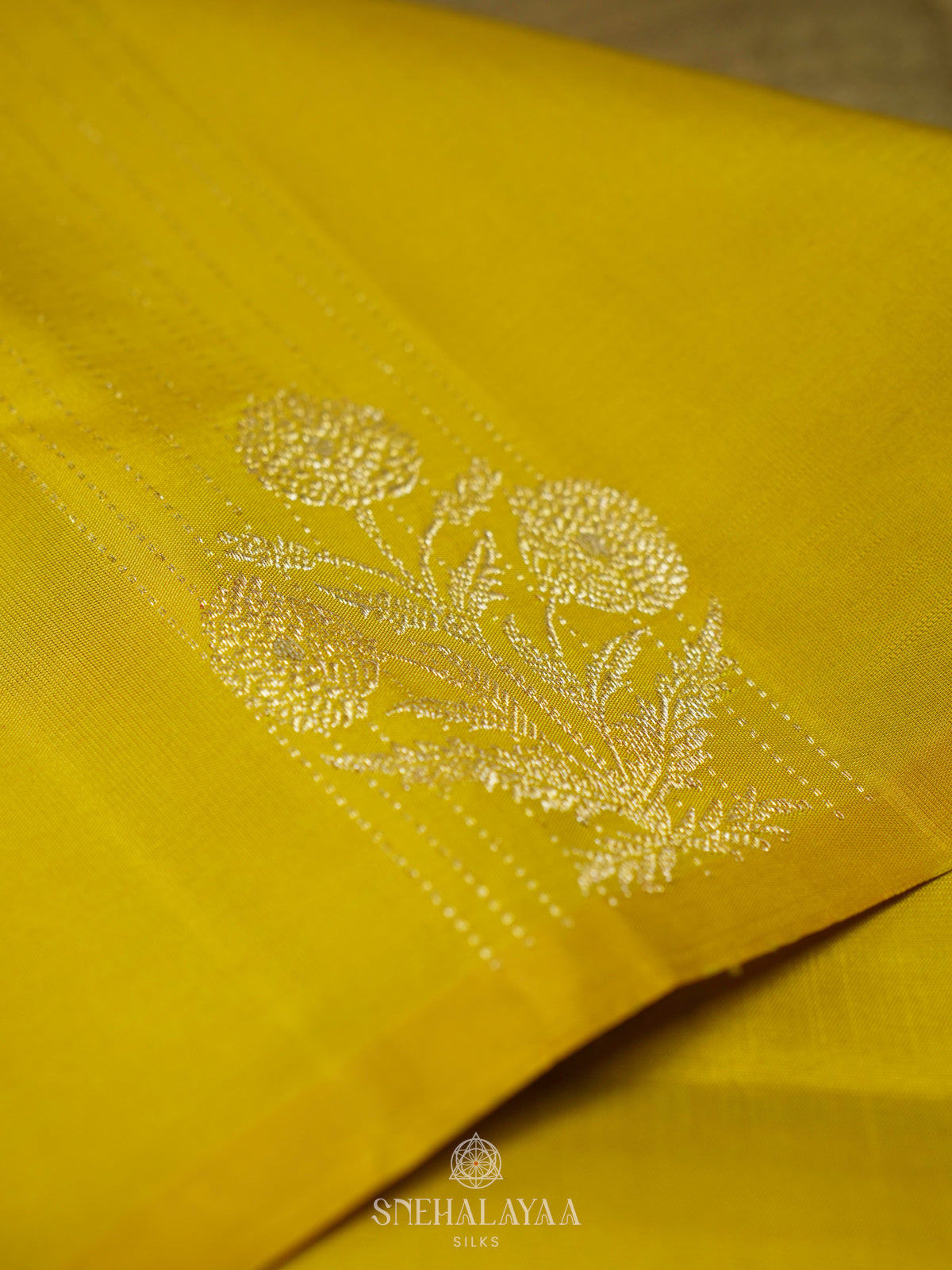 Yellow Kanjivaram Silk Saree