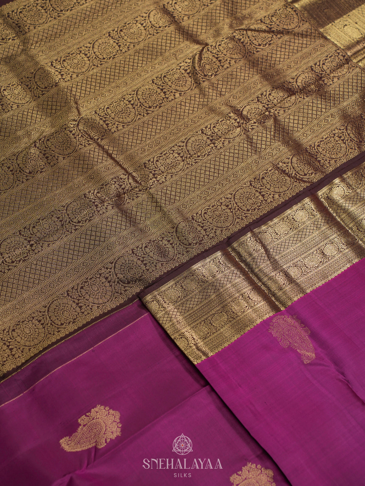 Violet Kanjivaram Silk Saree