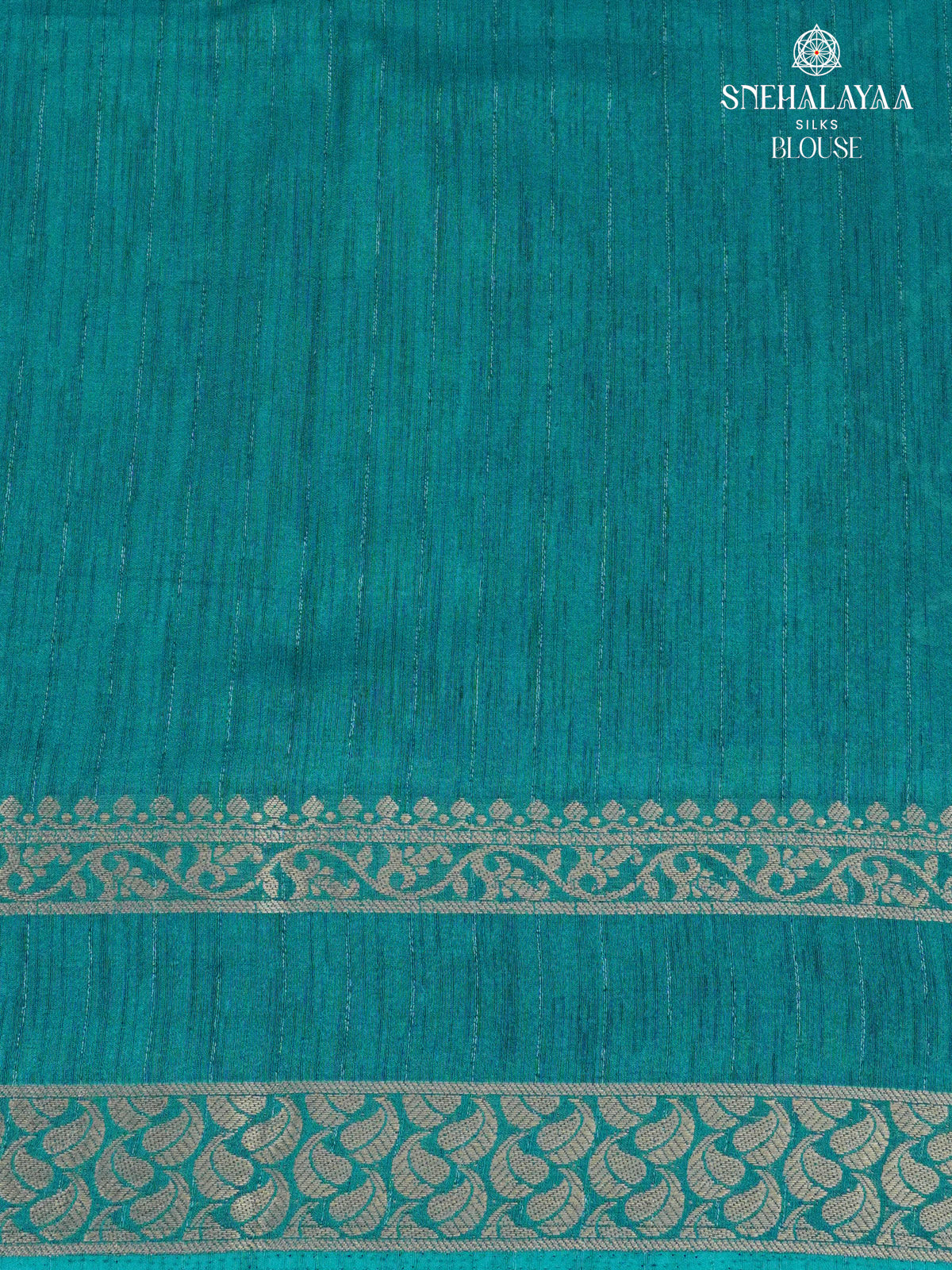 Peacock Blue Dola Silk Saree