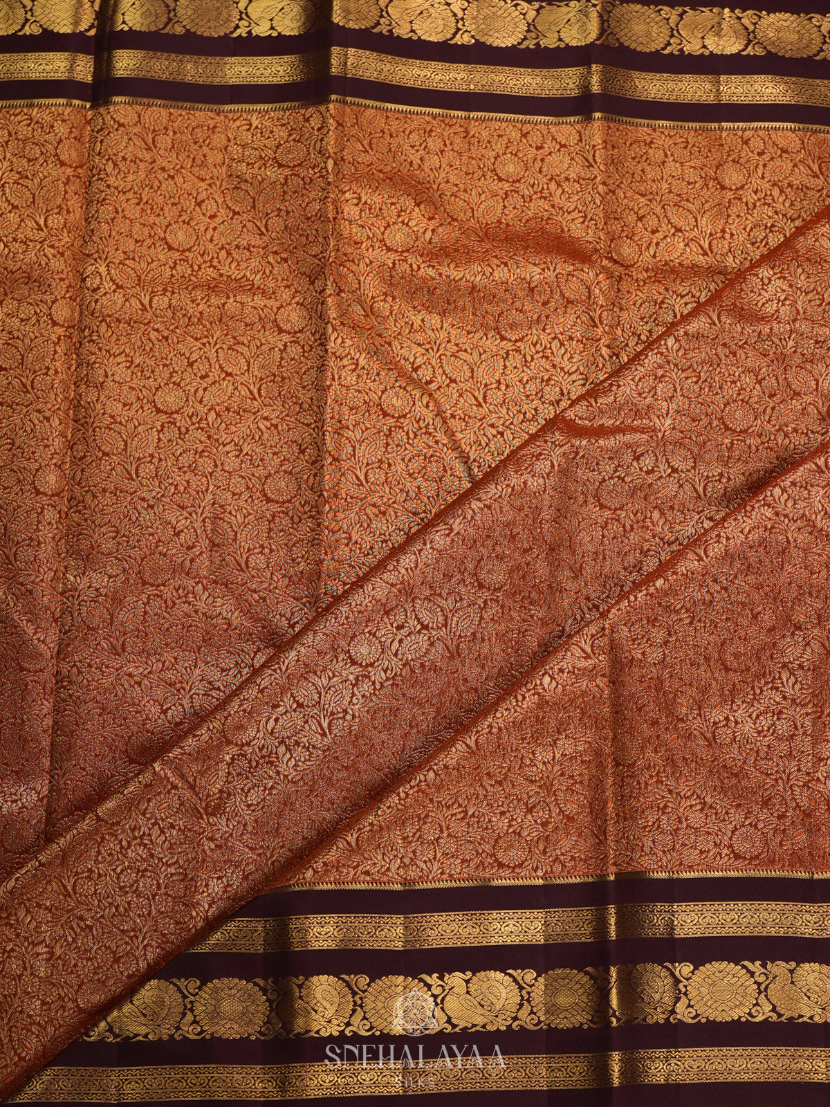 Orange Kanjivaram Silk Saree